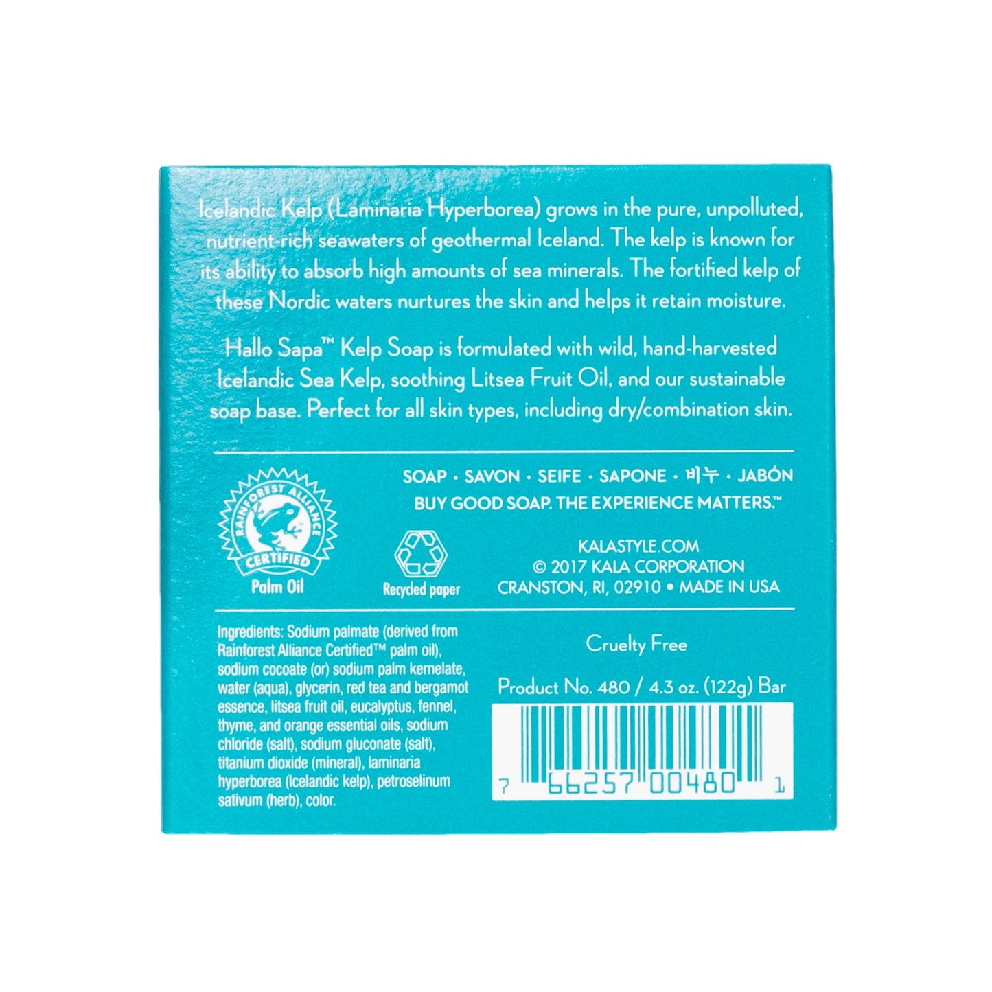 Hallo Sapa Icelandic Kelp Bath/Shower Soap, Kalastyle, 1- bar, 4.3 oz Beauty & Personal Care Kala