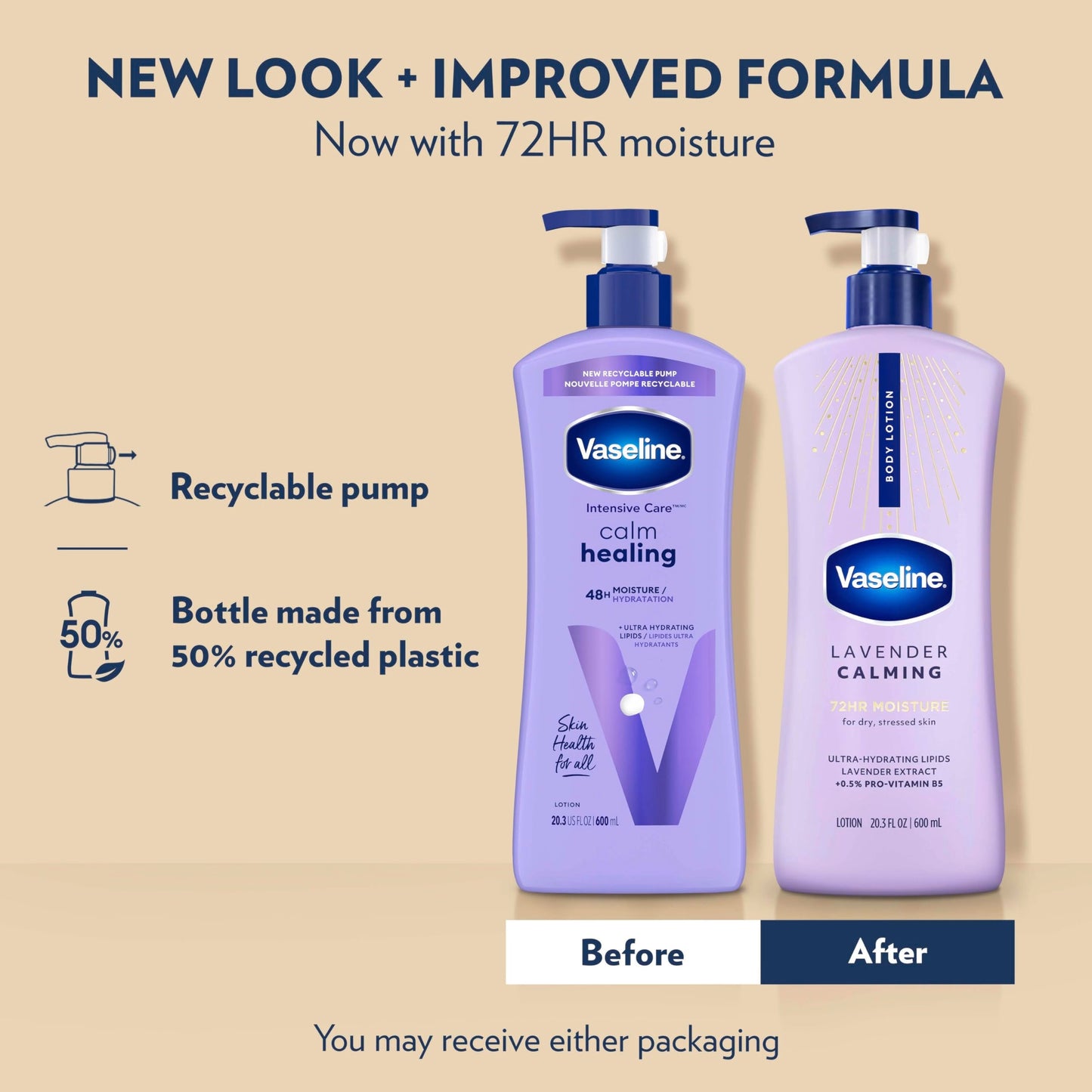 Vaseline Intensive Care Calm Healing Body Lotion 3 count for Dry Skin Made with Ultra-Hydrating Lipids and Lavender Extract to Heal and Restore Dry Beauty & Personal Care Vaseline