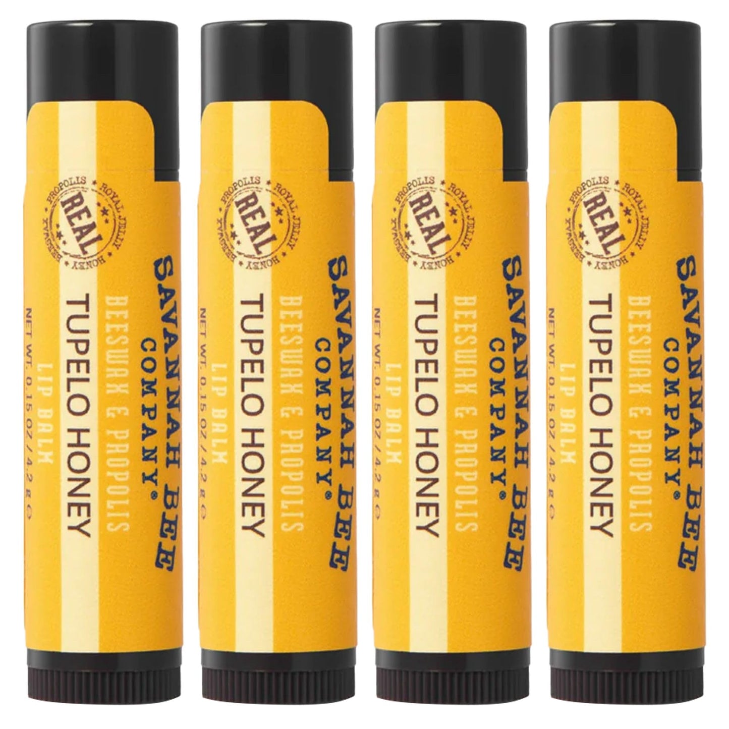 Savannah Bee Company Natural - Tupelo Honey Beeswax Lip Balm, 0.15-Ounce (Pack of 4) Beauty and Personal Care Savannah Bee Company