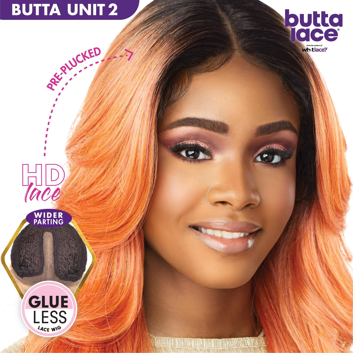 Sensationnel Butta LaceWig-Unit 2, MP/WINE