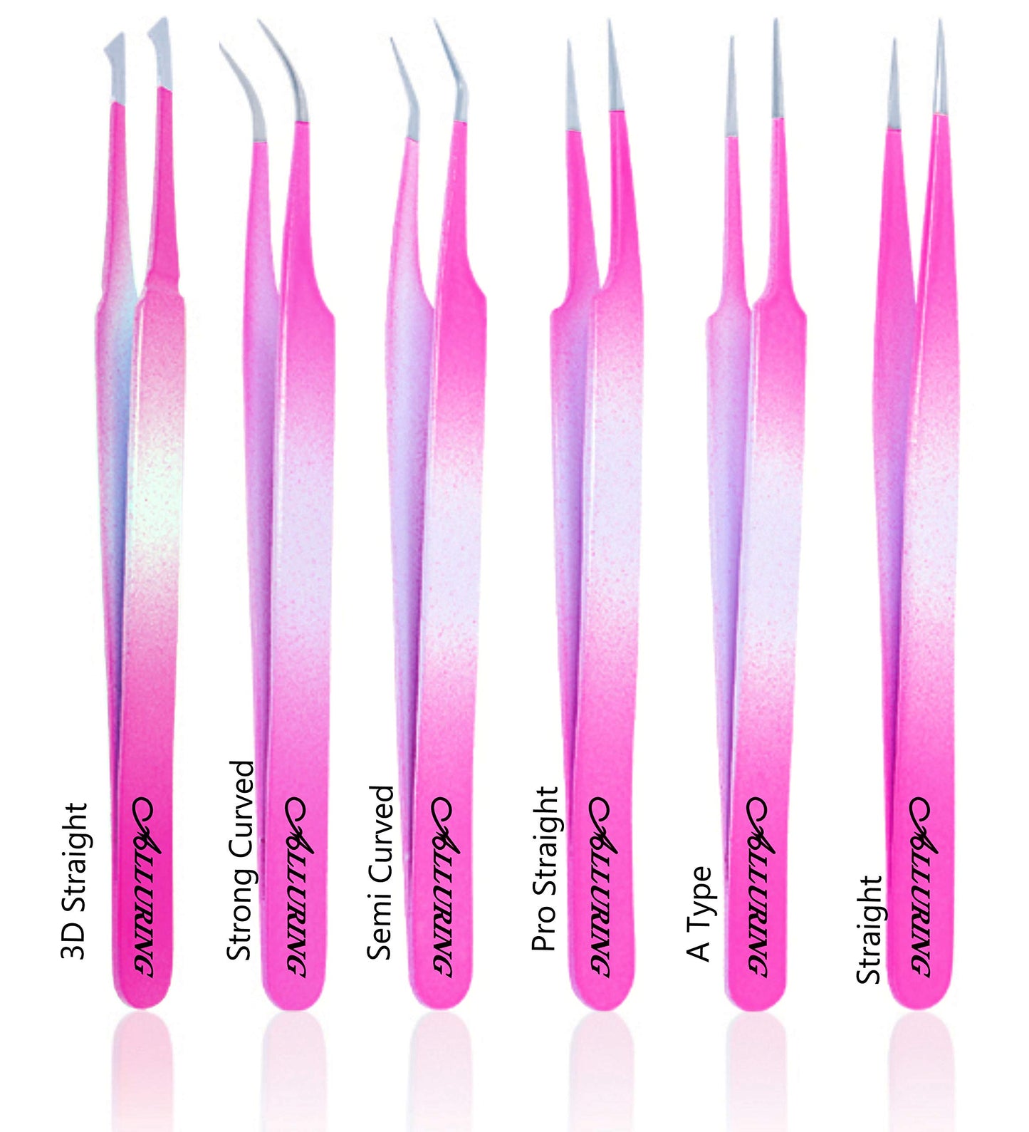 Alluring Ombre Bright Pink & Light Blue Tweezers Beauty and Personal Care Alluring