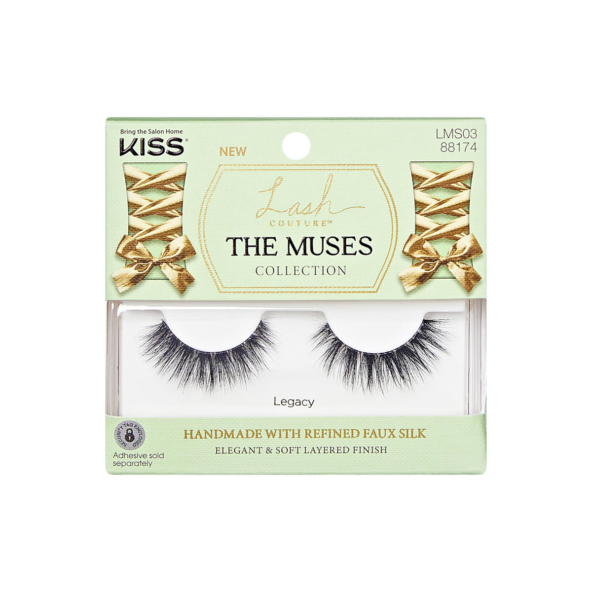 Kiss The Muses, False Eyelashes, 'Legacy', 12mm, Includes 1 Pair, Easy to Apply, Reusable Lash Clusters