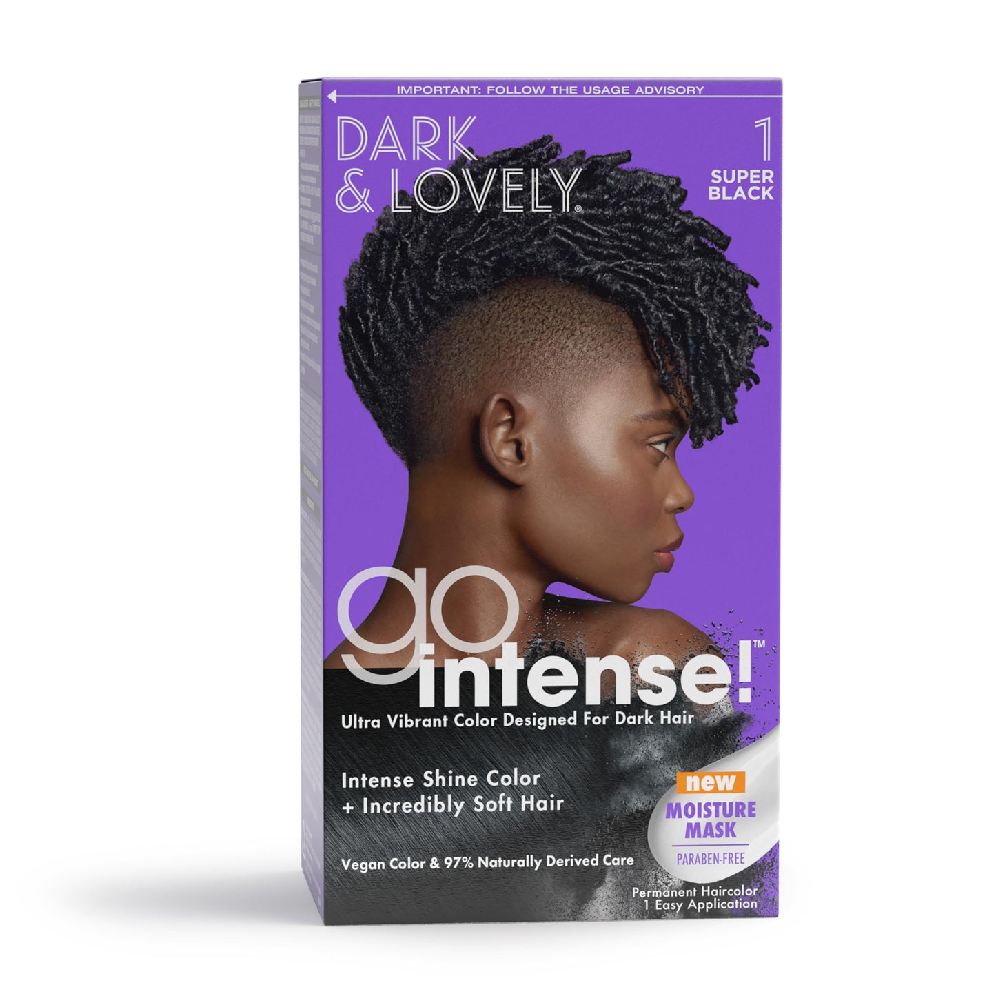 SoftSheen-Carson Dark and Lovely Ultra Vibrant Permanent Hair Color Go Intense Hair Dye with Olive Oil for Shine and Softness, Super Black Beauty & Personal Care SoftSheen