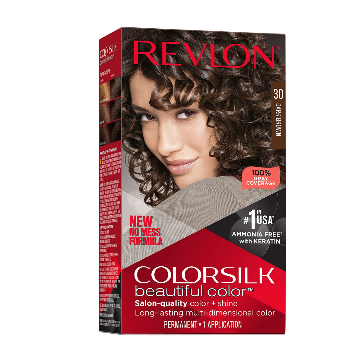 Revlon Colorsilk Beautiful Color Permanent Hair Color, Long-Lasting High-Definition Color, Shine & Silky Softness with 100% Gray Coverage, Ammonia Beauty & Personal Care REVLON