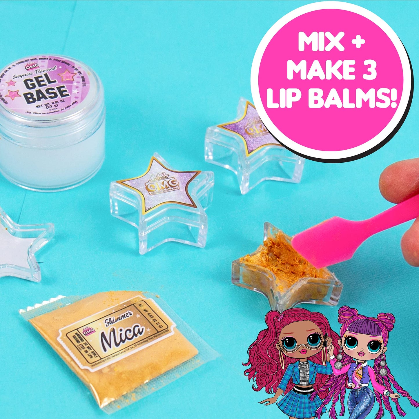 L.O.L. Surprise! O.M.G. 2-in-1 Lip & Nail Studio by Horizon Group USA, Double Feature Series, DIY Beauty Kit for Kids, Create 3 L.O.L. Surprise Lip Beauty & Personal Care L.O.L. Surprise!
