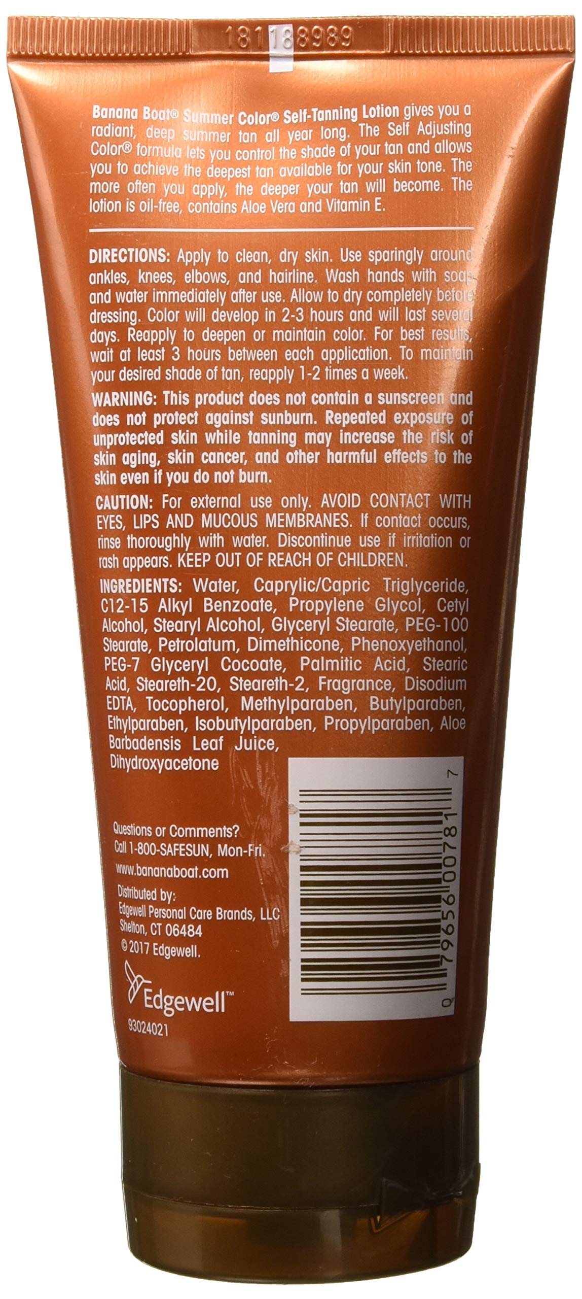 Banana Boat Summer Color Self Tanning Lotion 6oz – Sunless Tanner for All Skin Tones, Deep Dark Gradual Tan, Streak-Free, Long-Lasting Glow Beauty & Personal Care Banana Boat