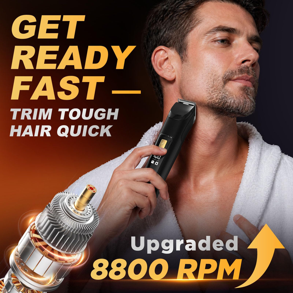 Beard Trimmer for Men, All-in-One Electric Razor & Hair Clipper, Waterproof Cordless Mustache Grooming Kit, Rechargeable Beard Hair Nose Ear & Body Beauty and Personal Care RICAF