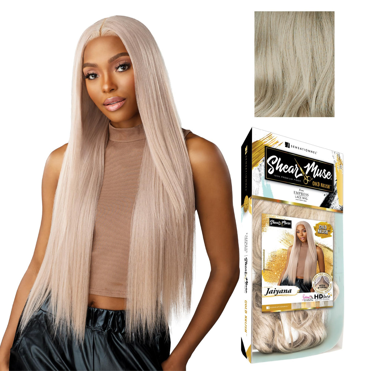 Sensationnel Shear Muse Goldkrush Lacewig-Jaiyana, LIGHTASHBLONDE