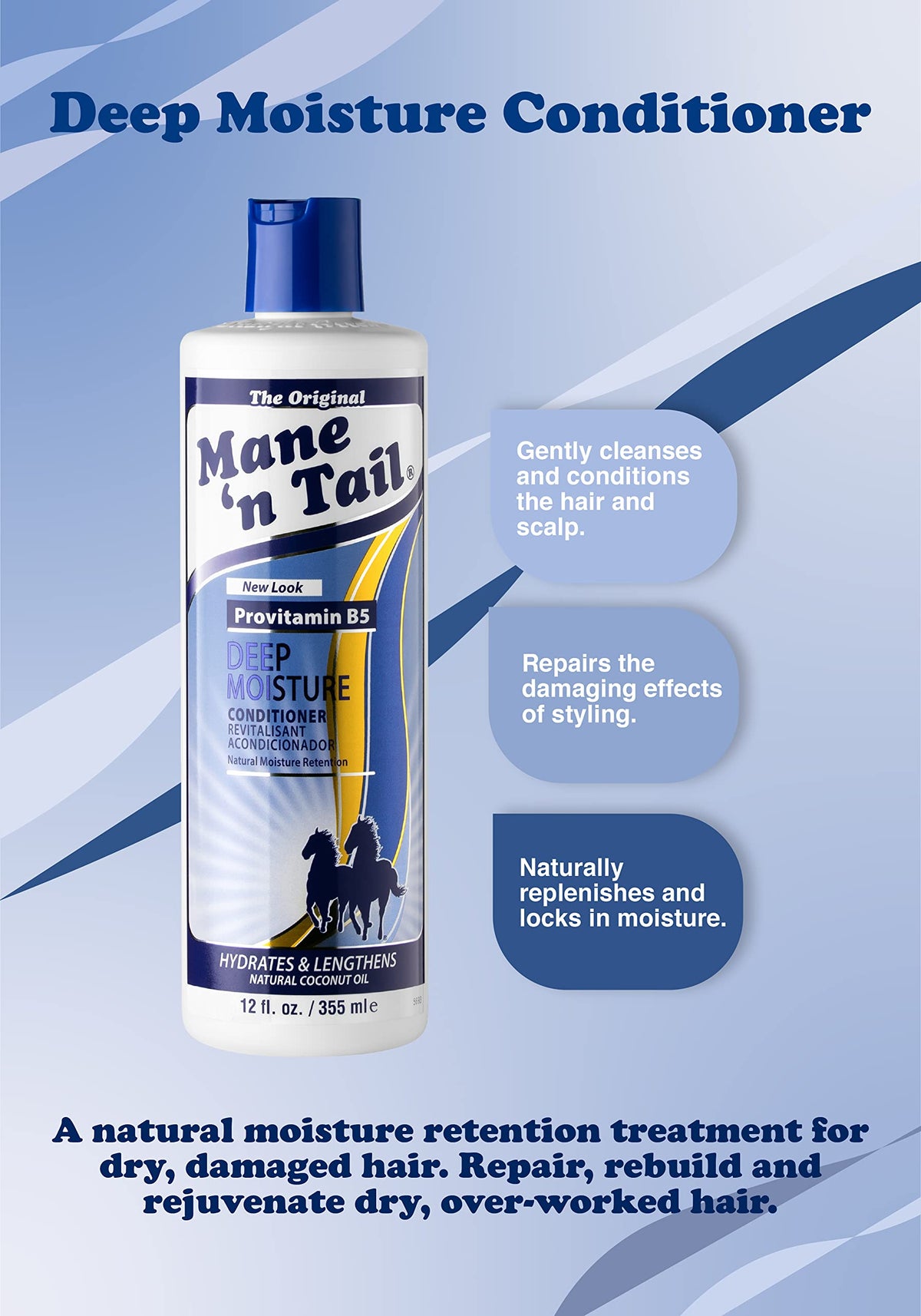Mane 'n Tail Deep Moisturizing Conditioner for Dry, Damaged Hair 12 oz (TOMAN004) Beauty & Personal Care Mane 'n Tail