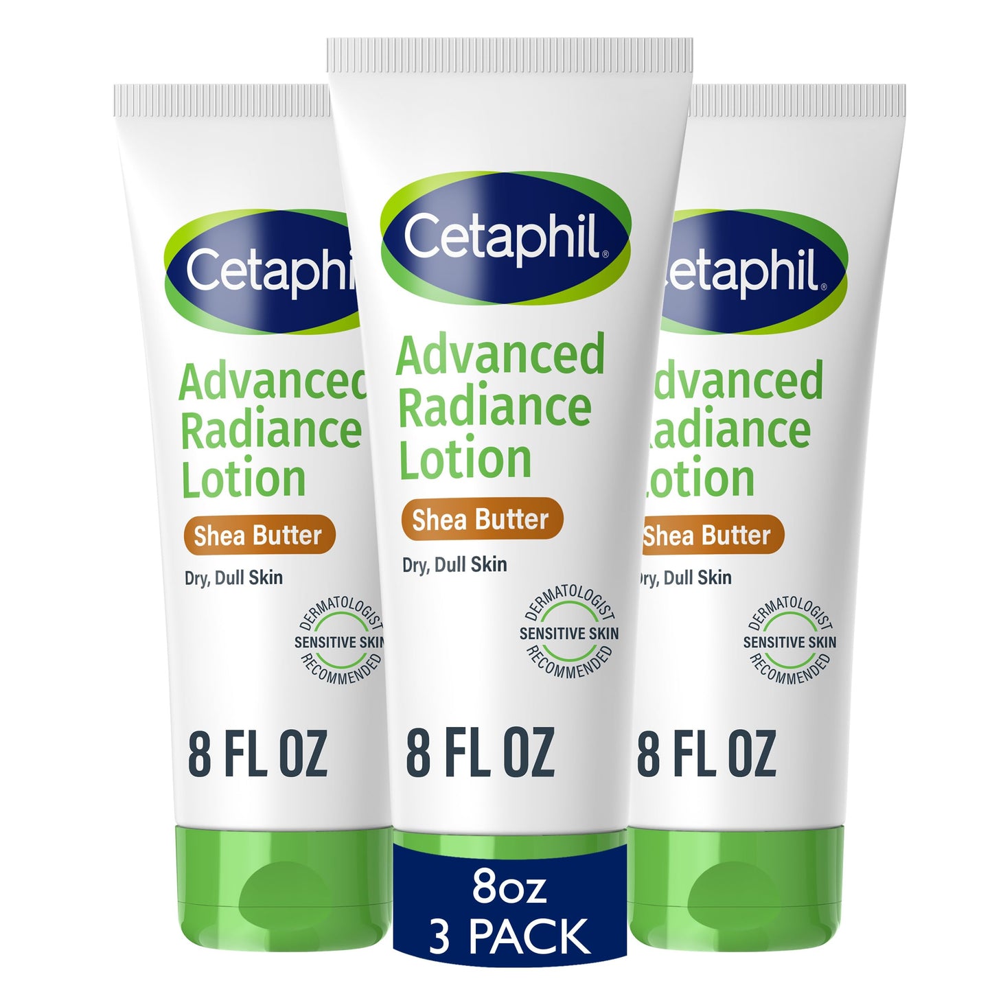 Cetaphil Body Lotion, Advanced Radiance Lotion with Shea Butter for Dry, Sensitive Skin, 8 oz Pack of 3, Fragrance Free, Hypoallergenic Beauty & Personal Care Cetaphil