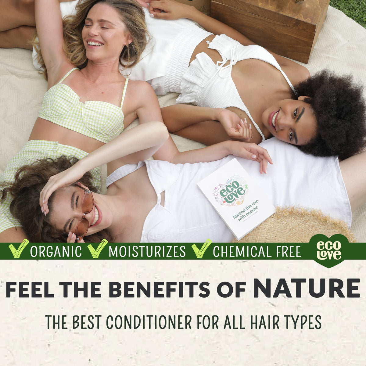 ecoLove Vegan Conditioner with Organic Cucumber Extract, 17.6 oz