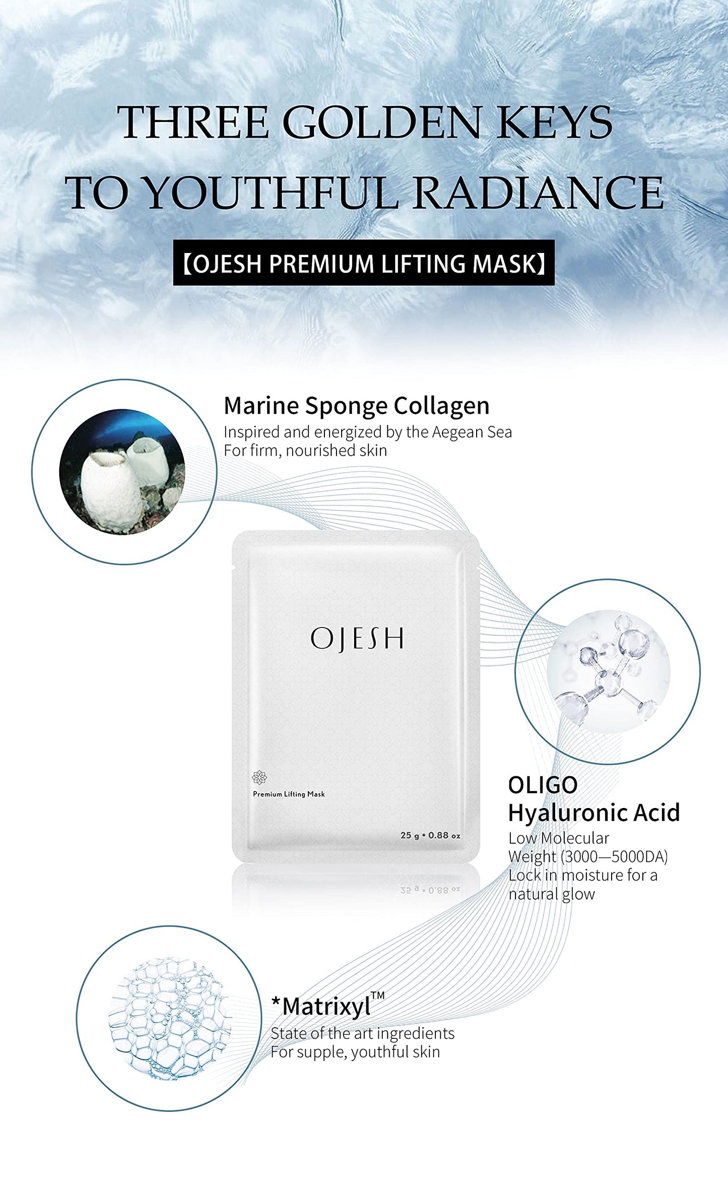 Ojesh Premium Lifting Mask - Face Masks Skincare?Hydrating Masks?Moisturizing?Brightening and Soothing?Anti-aging?Collagen Essential Lifting & Firming Beauty & Personal Care Ojesh
