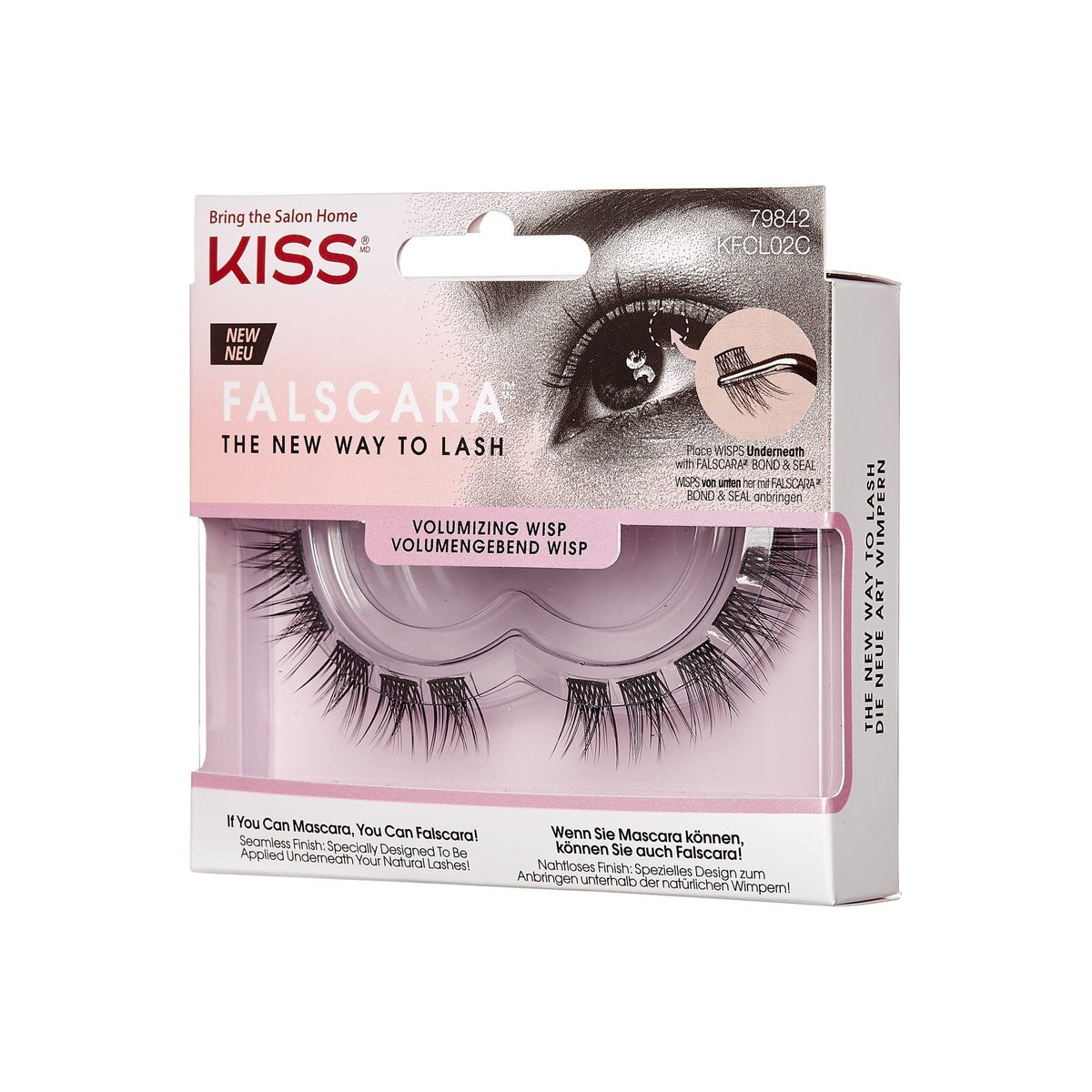 KISS Falscara DIY Eyelash Extension Volumizing Wisps - Featherlight Synthetic Reusable Artificial Eyelashes Pack of 10 Mini Lash Clusters for that