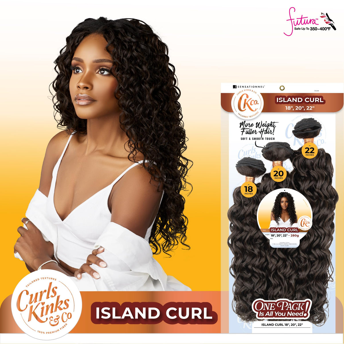 Sensationnel CKCO Synthetic Bundle-Island Curl,18 20 22 inch, S1B/27