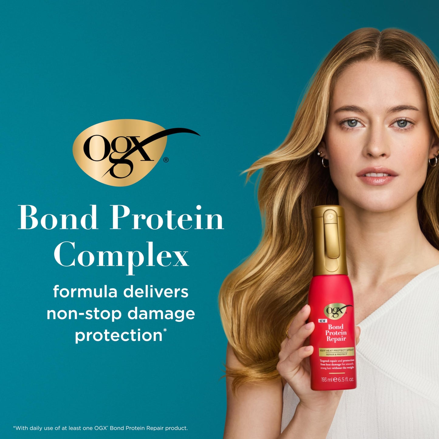 OGX Bond Protein Repair 450°F Heat Protect Spray for Hair 6.5 Fl Oz Beauty & Personal Care OGX