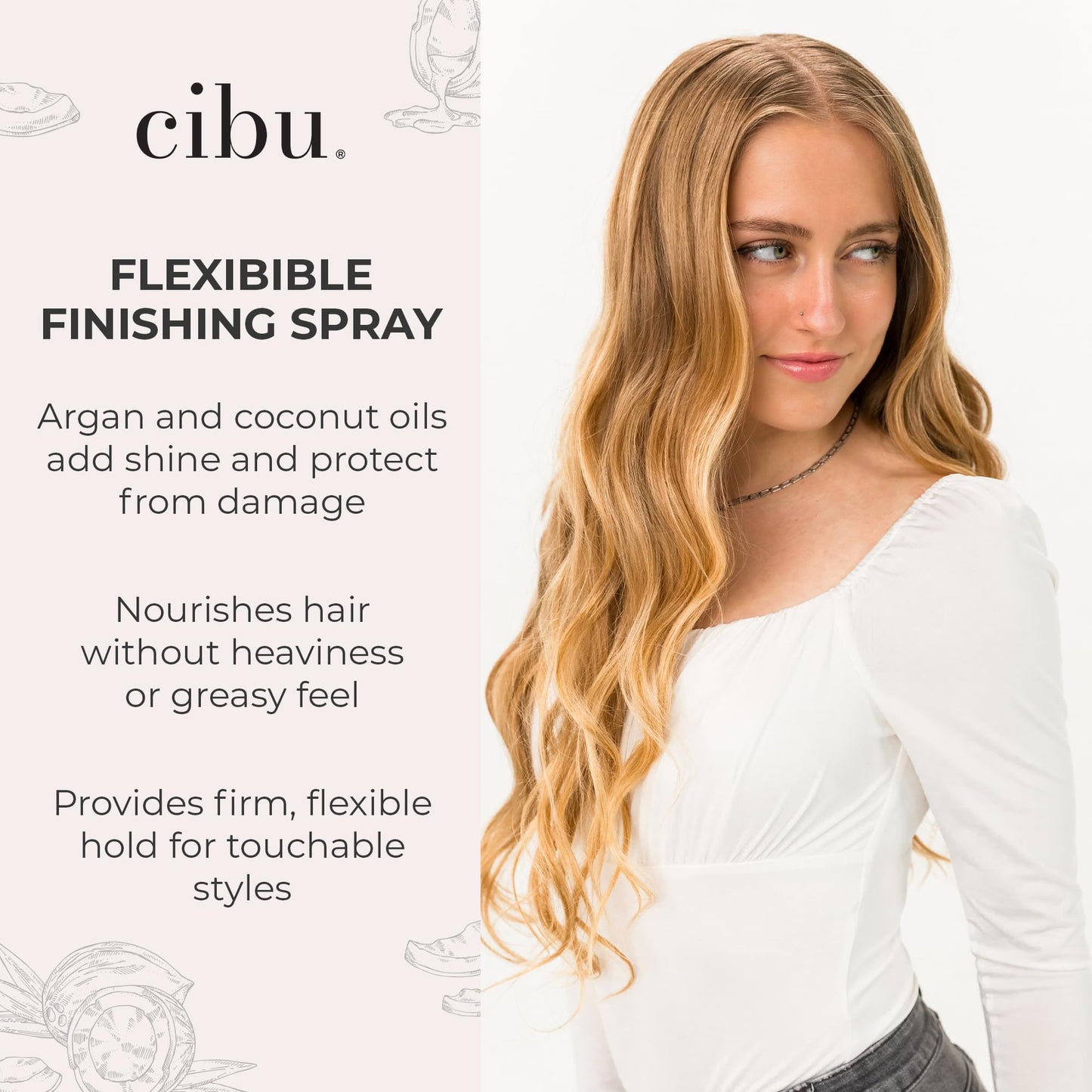 Cibu Flexible Finishing Spray - Humidity-Resistant for Shine and Protection - Long-Lasting Firm Finishing Hold Hair Spray for Heat Styling & Humidity Beauty & Personal Care CIBU