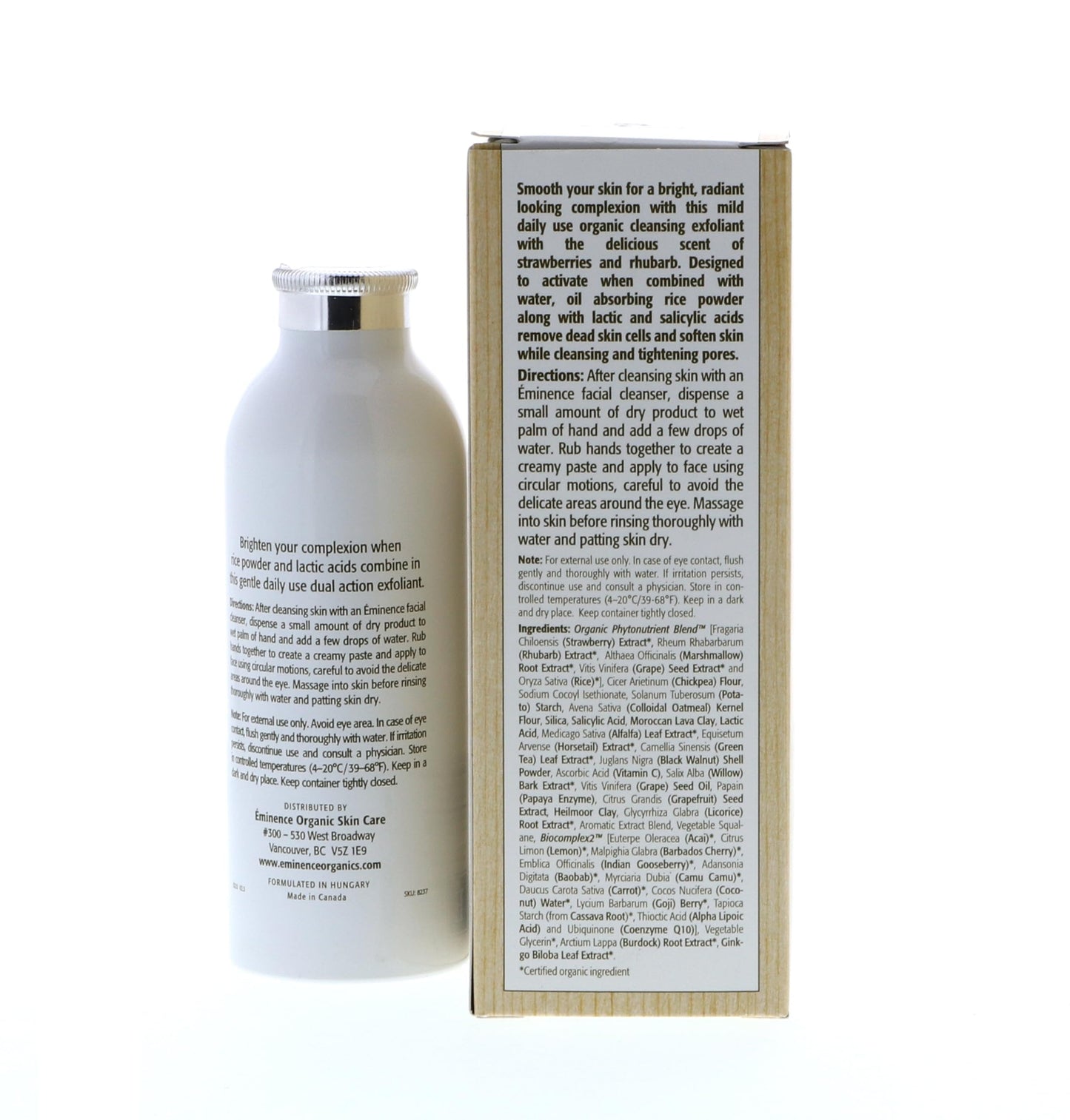 Strawberry Rhubarb Dermafoliant With Lactic Acid by Eminence for Unisex - 4.2 oz Exfoliator Beauty & Personal Care Eminence
