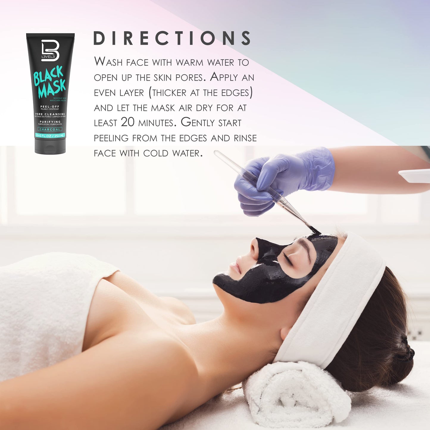 L3 Level 3 Peel Off Mask - Deep Cleansing Black Head Removal - Removes Impurities and Dead Skin Cells For Acne and Pimples - Level Three Mask Peel Off Beauty & Personal Care L3