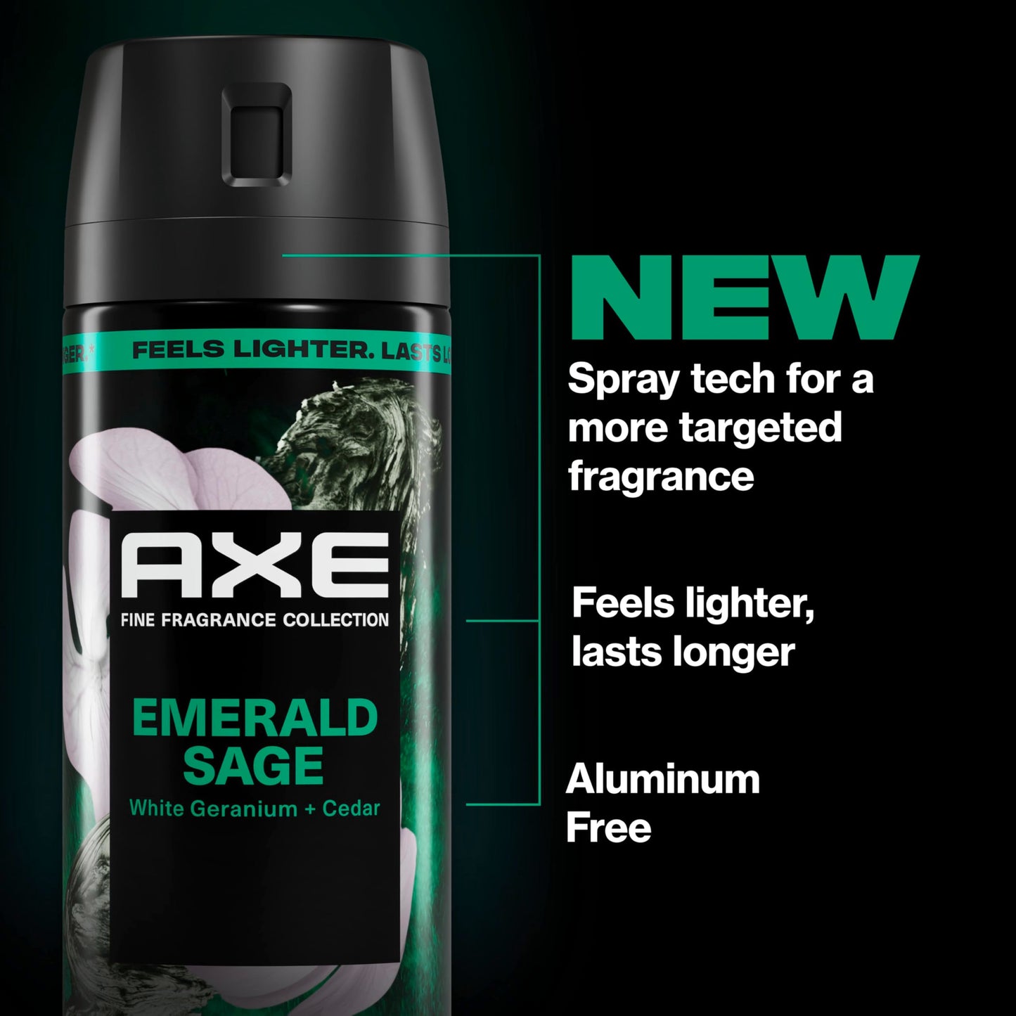 AXE Fine Fragrance Collection Body Spray 3 Count Emerald Sage 72 Hour Freshness Aluminum Free 2.9 oz Beauty and Personal Care AXE