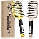 KTKUDY Detangling Brush Getting Knots Out without Pain - Boar Bristles HairBrush Make Hair Shiny & Healthier Vented Detangler Brush for Women Men Kids Beauty & Personal Care KTKUDY