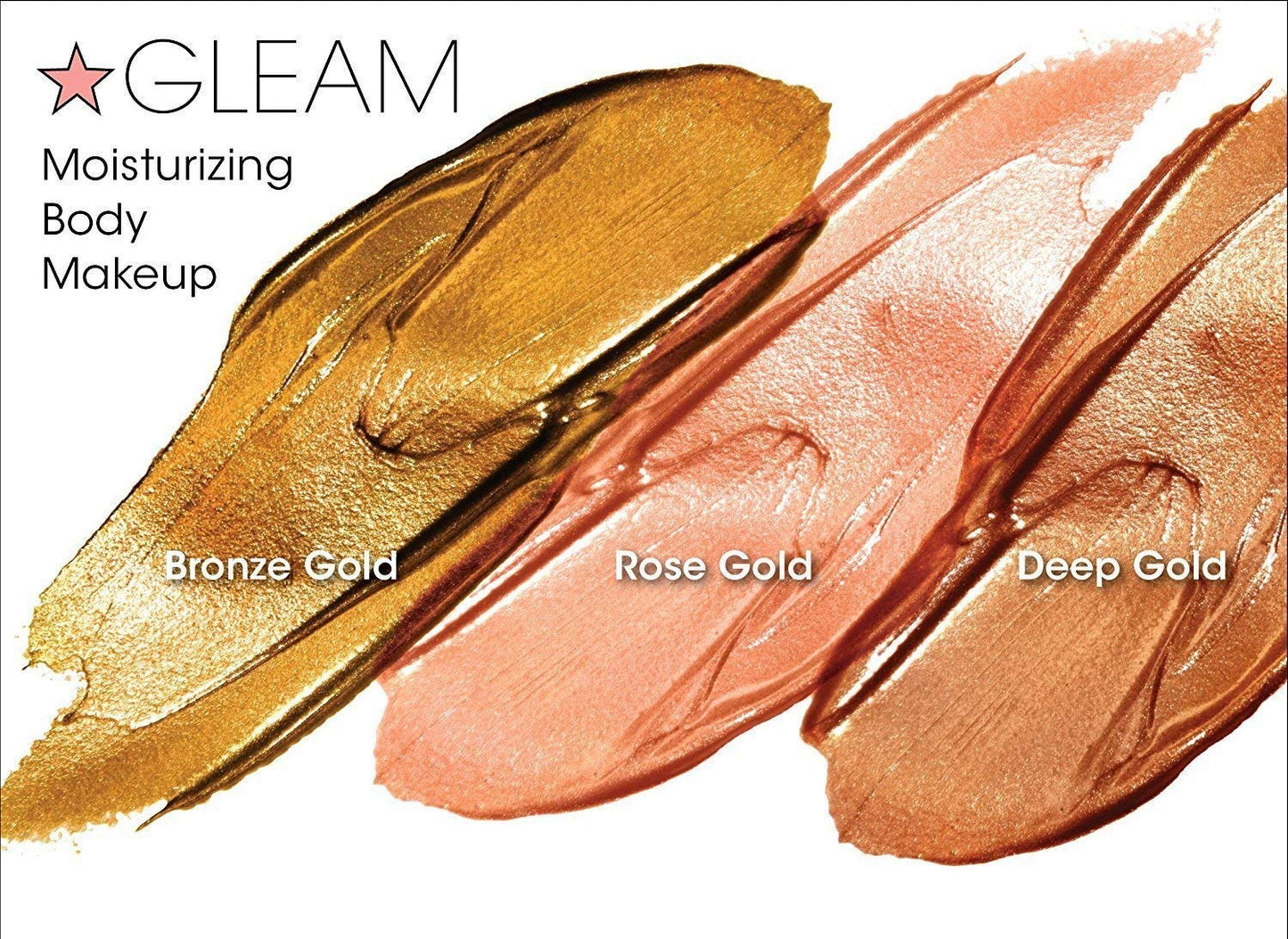 Melanie Mills Hollywood Mini Moisturizing Body Makeup Gleam on the Go Kit - Rose Gold, Bronze Gold, Deep Gold, 1 fl.oz. each Beauty & Personal Care Melanie Mills Hollywood