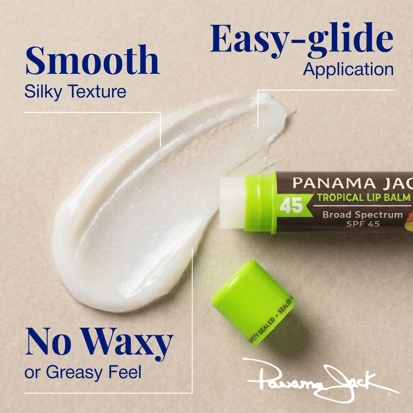 Panama Jack Sunscreen Lip Balm - SPF 45, Broad Spectrum UVA-UVB Sunscreen Protection, Prevents & Soothes Dry, Chapped Lips, Tropical, 12-pack Beauty and Personal Care Panama Jack