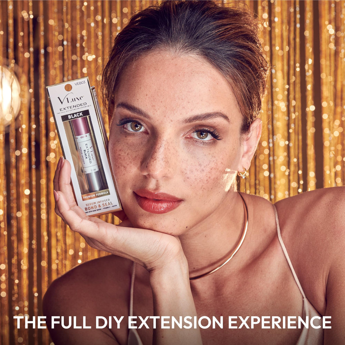 VLuxe DIY Eyelash Extension Bond & Seal Lash Adhesive Infused with Rosewater, Biotin, Vitamin E, Nourishing Water Resistant Lash Glue For Cluster