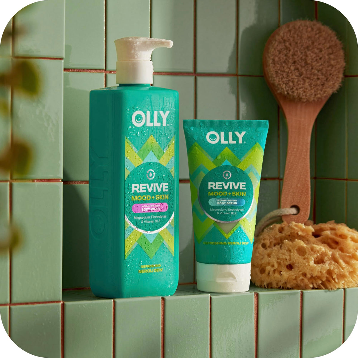 OLLY Revive Body Wash with Magnesium, Electrolytes & Vitamin B12- Nourishing Cleanser for Skin Barrier Repair, Deep Hydration, Refreshing Nerolidew Beauty & Personal Care OLLY