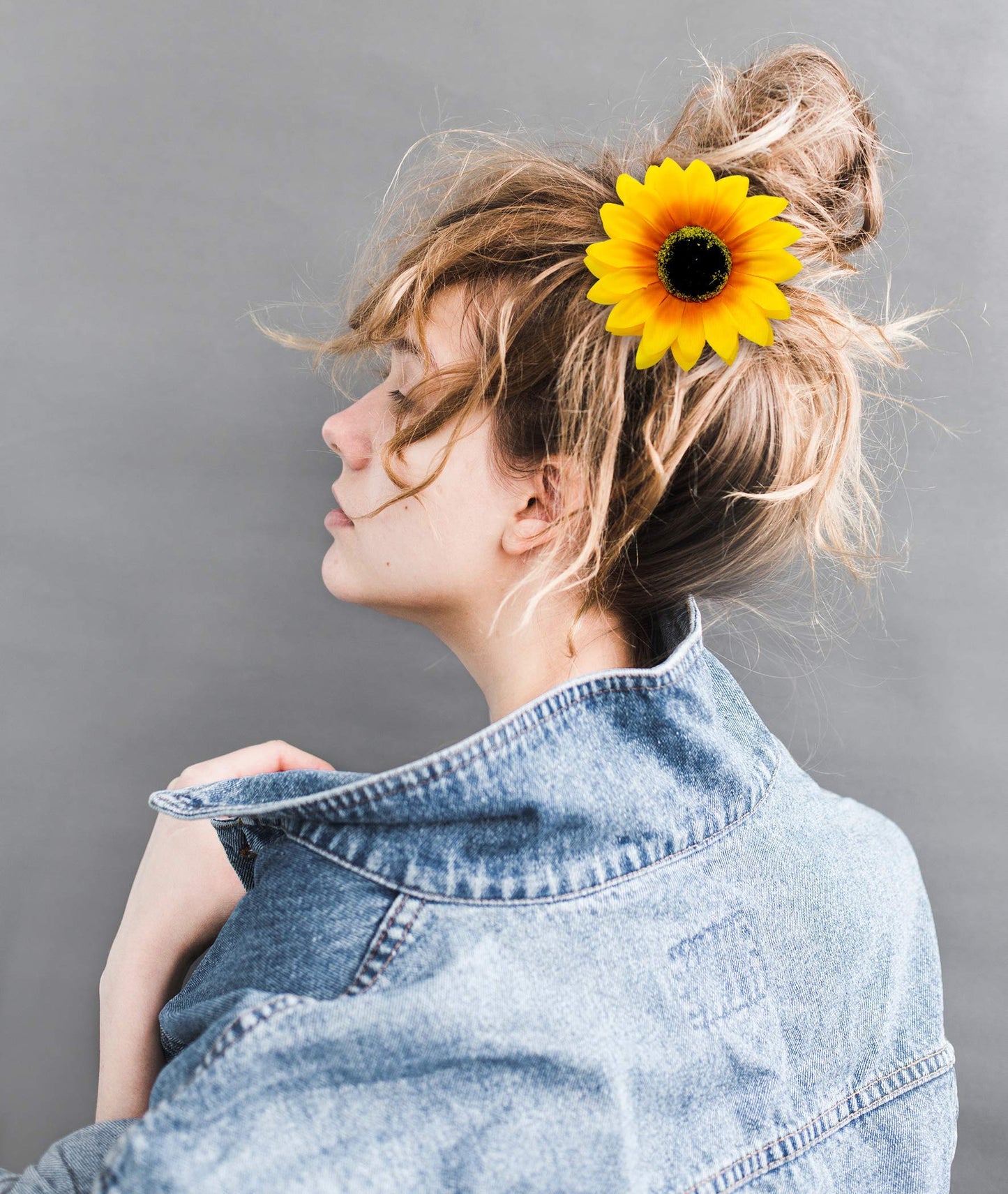 AUEAR, 12 Pack Sunflower Alligator Clips Duckbill Hair Flower Barrettes Styling Accessories for Women Beach Summer Party Beauty & Personal Care AUEAR