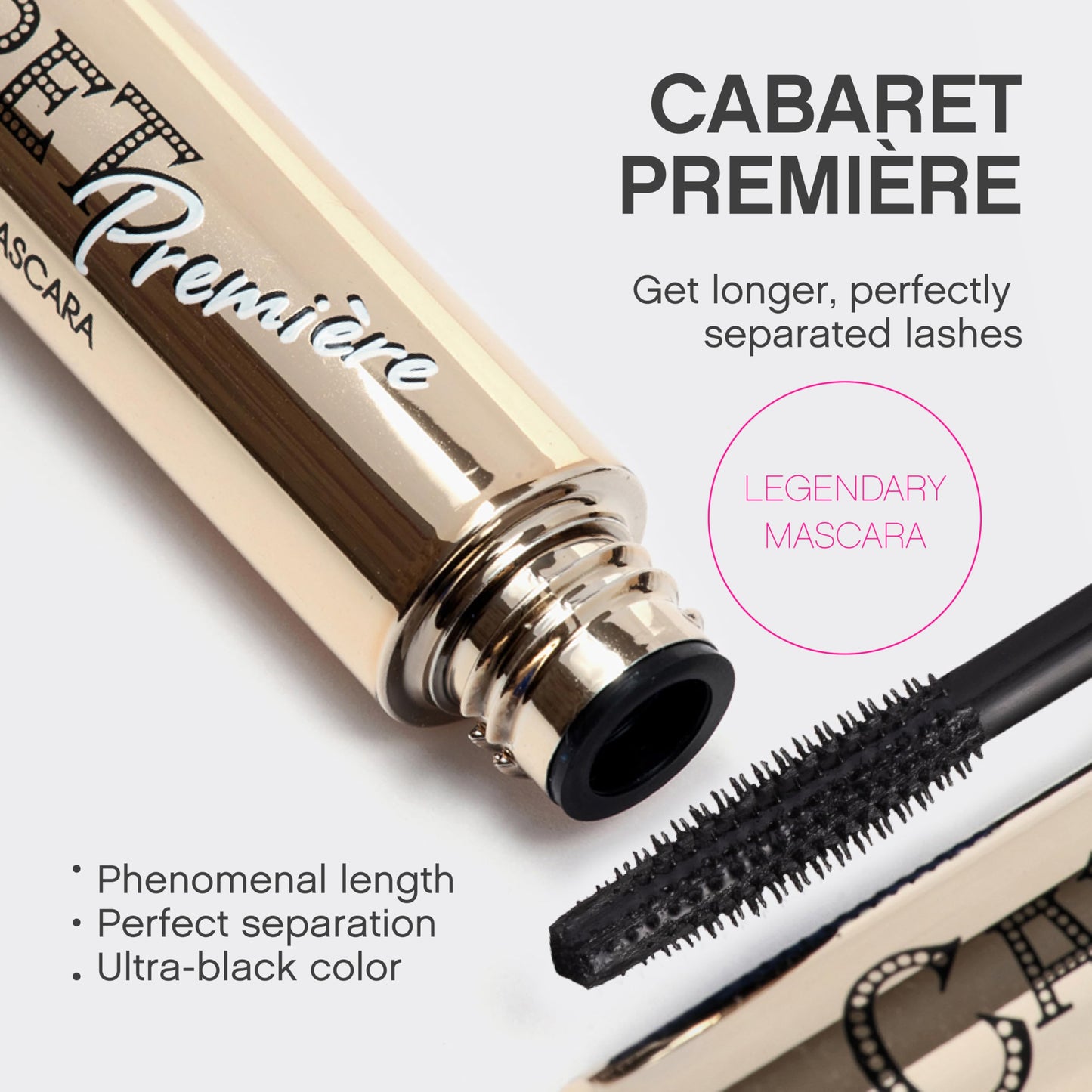 Vivienne Sabó Cabaret Premiere Black Mascara, Volume and Length, Defining, Curling, No Flaking, No Clumping, Smudge Proof, Washable, Cruelty-Free Beauty & Personal Care Vivienne Sabó