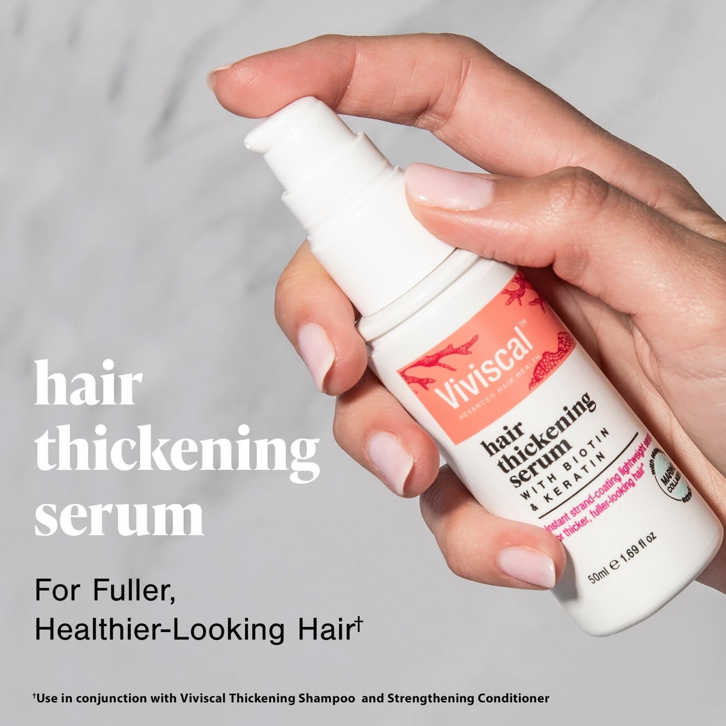 Viviscal Hair Thickening Serum, Leave-in Elixir for Thicker, Fuller Looking Hair, Instant Lightweight Hair Product with Keratin & Biotin, 1.69 fl oz Beauty & Personal Care Viviscal