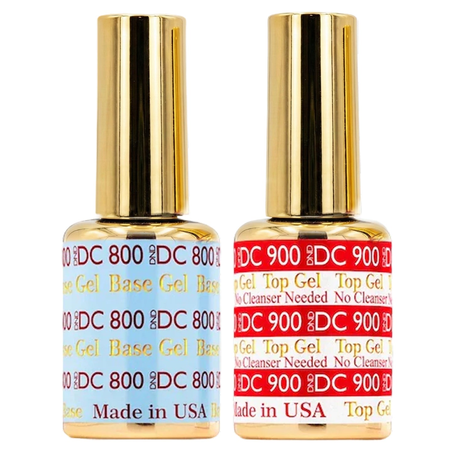 DND DC Base Gel and Top Gel Polish No Cleanse Set, UV/LED GelBase Polish 800 and No Cleanse Top Coat 900, Salon Professional Gel Polish Duo, 0.6 Fl Oz Beauty and Personal Care DAISY DND