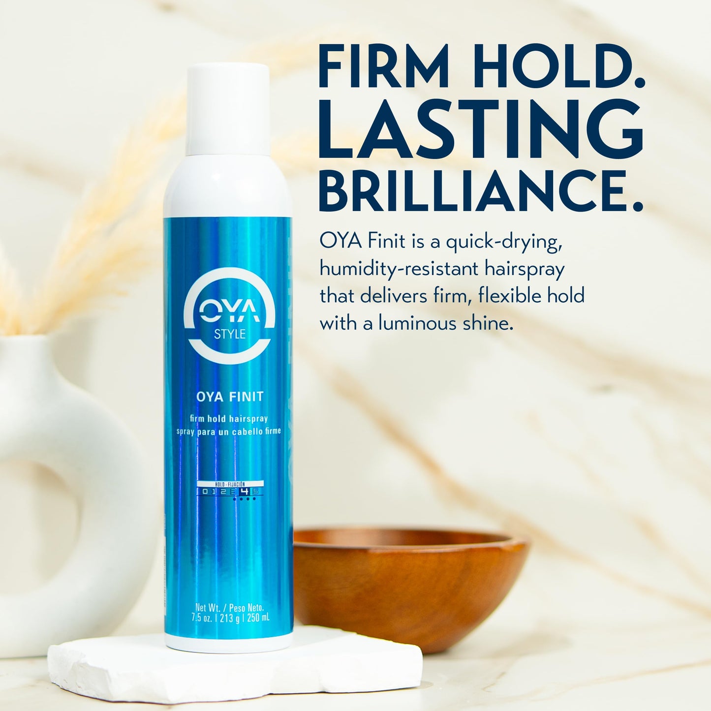 OYA FINIT Quick Drying Extra Hold Hairspray - Strong Aerosol Hair Spray for Women and Men - Volumizing Anti-Frizz Styling Hold for All Hair Types Beauty & Personal Care OYA