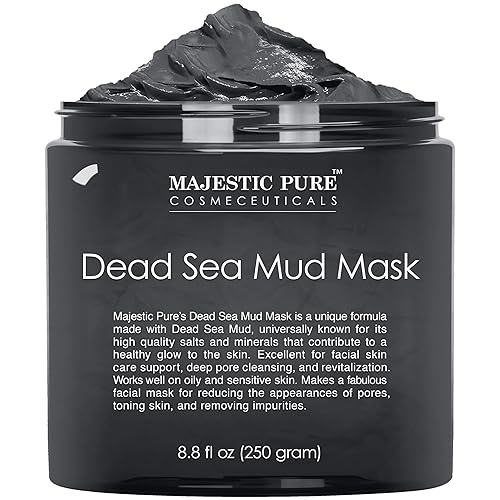 Majestic Pure Dead Sea Mud Mask - Natural Face and Skin Care - Helps Reducing Pores and Appearances of Acne and Blackheads - Soothing, and Nourishing Beauty & Personal Care Majestic Pure