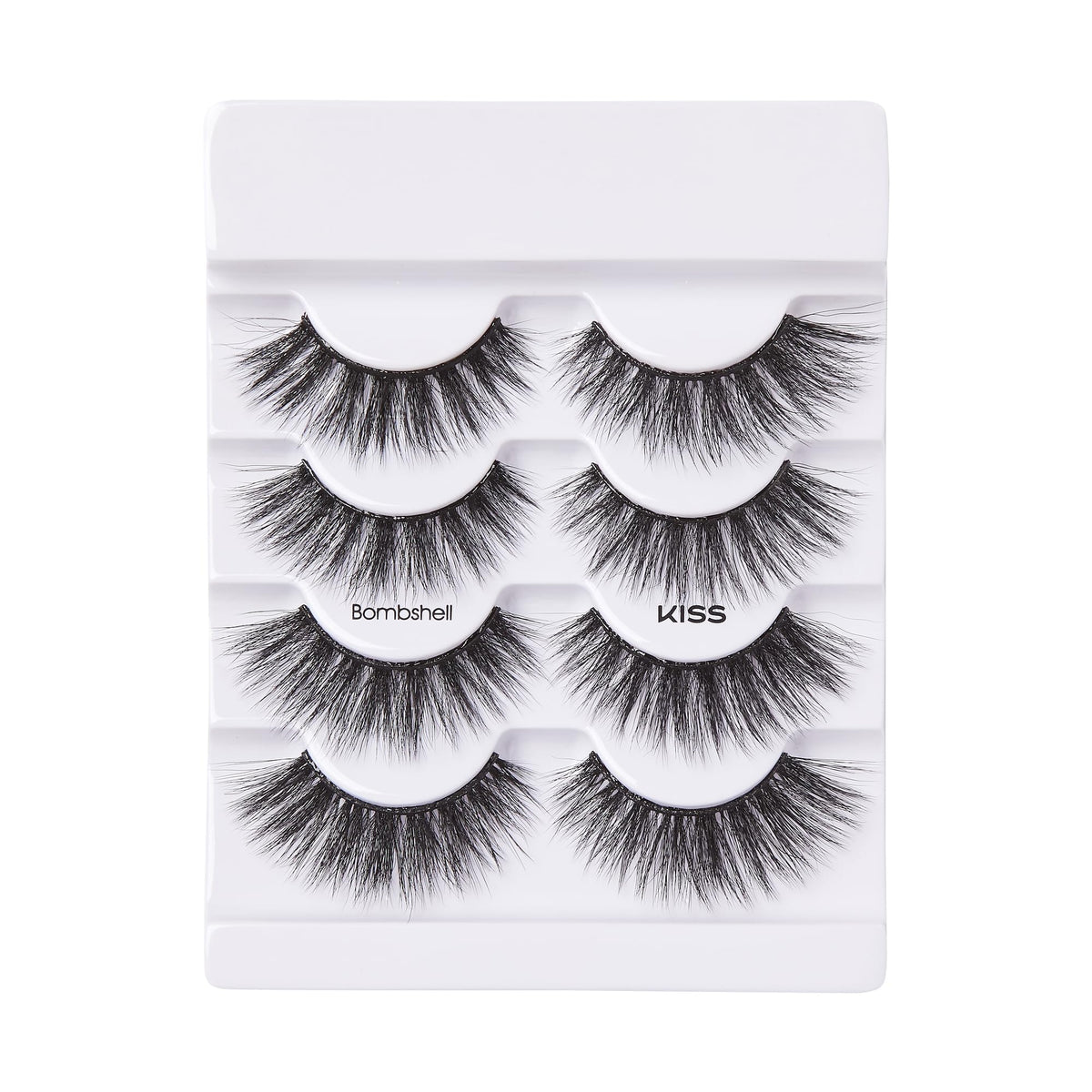 KISS Triple Push-Up, False Eyelashes, 'Bombshell', 14mm, Includes 4 Pairs Of Lashes, Easy to Apply, Reusable Lash Clusters Beauty & Personal Care Kiss