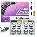 Royaomis 10 Pairs Magnetic Eyelashes with Eyeliner, Magnetic Lashes Natural Looking, Magnetic Eyelash Kit,Latest Six Magnets, With 3D 5D Reusable Beauty & Personal Care royaomis