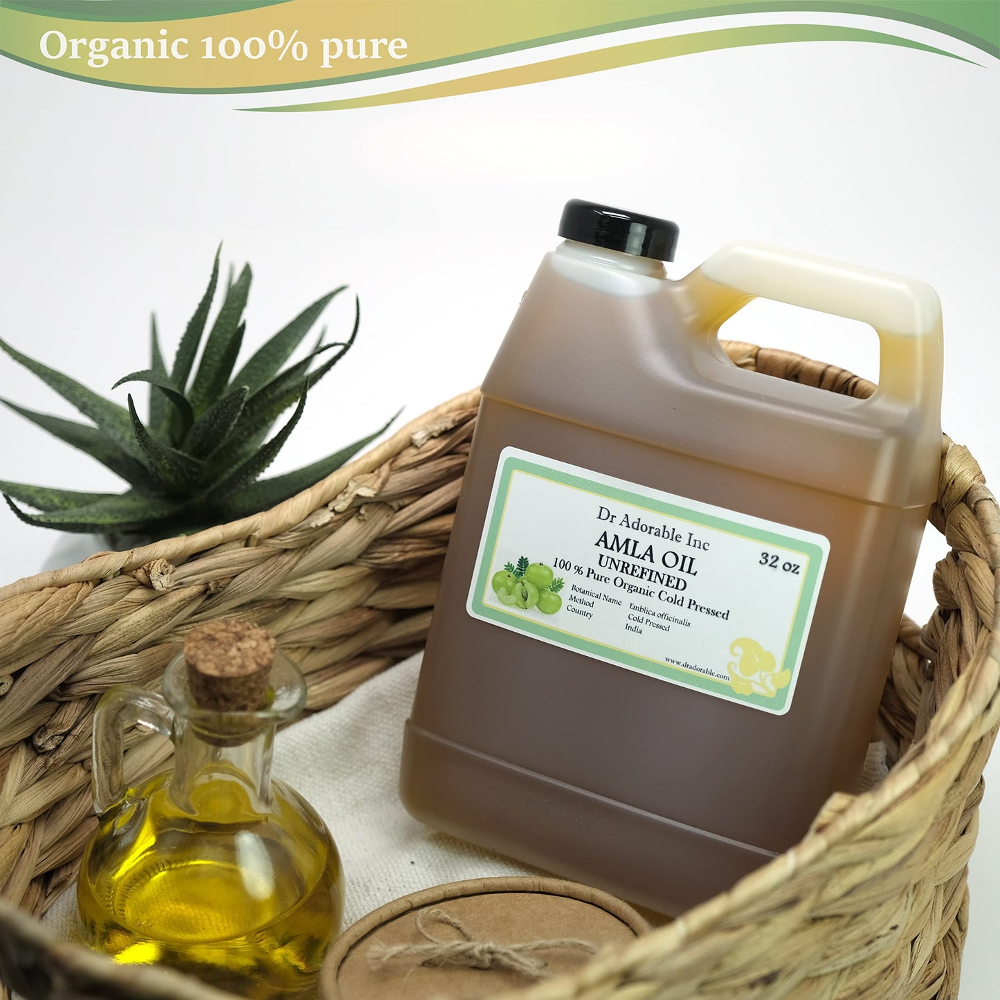 Dr Adorable - 32 oz - Organic AMLA OIL UNREFINED - 100% Pure Cold Pressed Extra Virgin for Healthy Hair and Moisturized Scalp Beauty & Personal Care Dr Adorable
