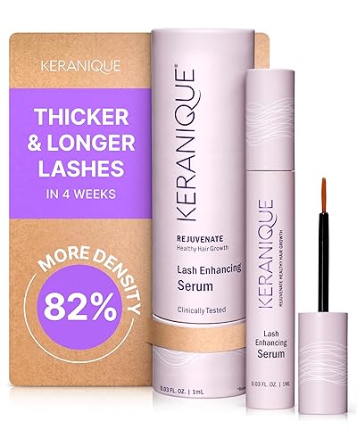 Keranique Lash Growth Serum - Eyelash Enhancer for Women with Thin & Brittle Lashes - Intense Boost for Long, Natural Eyelashes Beauty & Personal Care Keranique