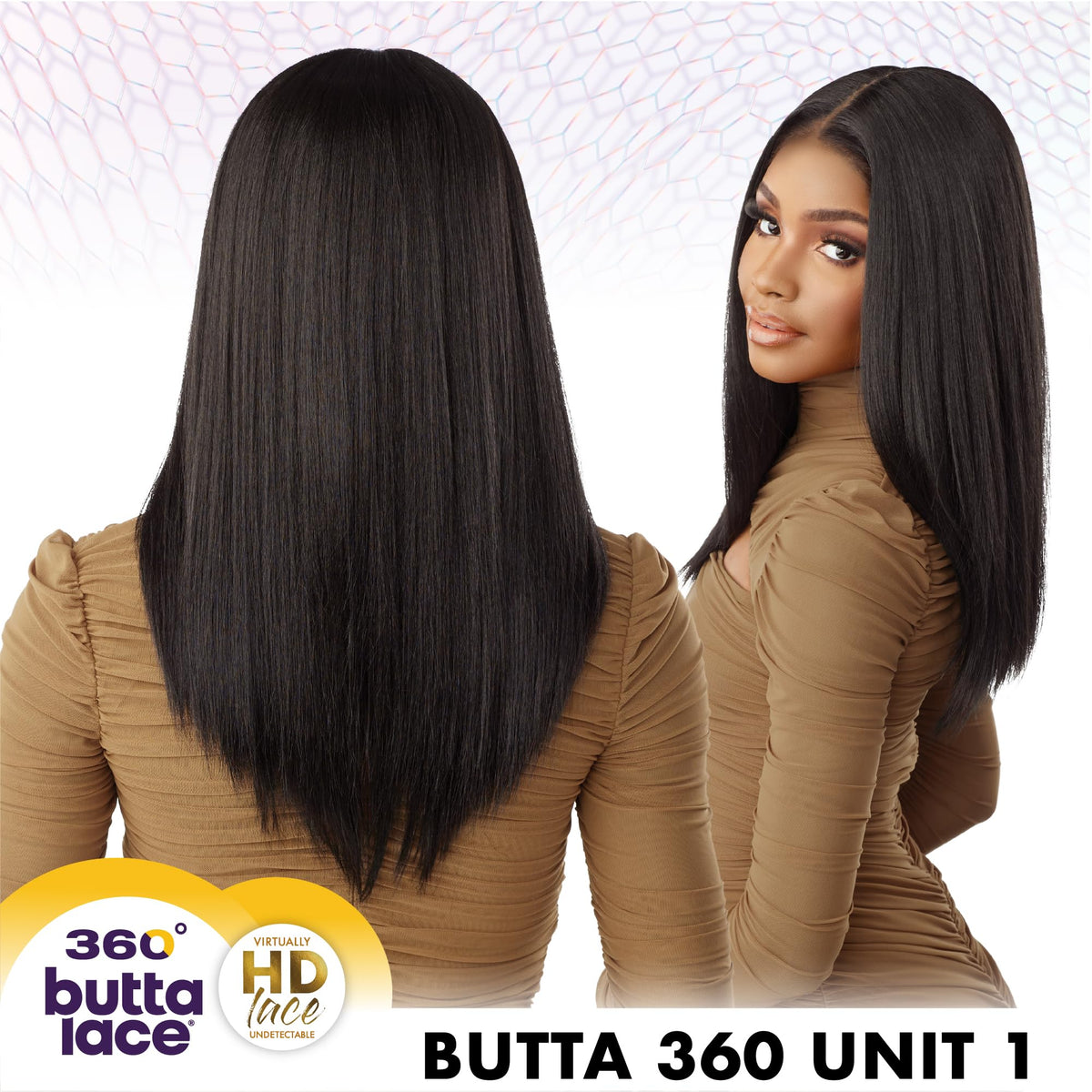 Sensationnel Butta 360 LaceWig-Unit 1, 1B OFFBLACK