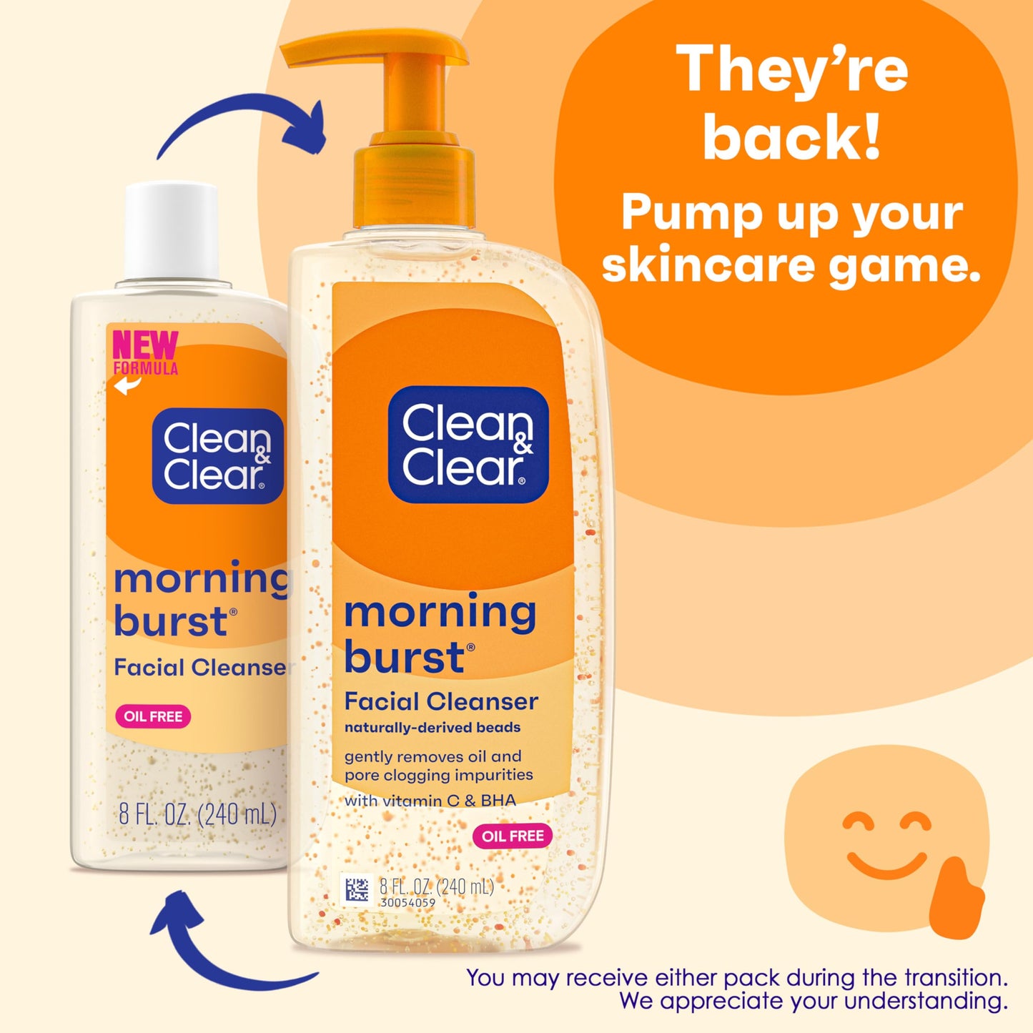 Clean & Clear Morning Burst Oil-Free Facial Cleanser with Brightening Vitamin C, Ginseng, and Gentle Daily Brightening Face Wash for All Skin Types Beauty & Personal Care Clean & Clear