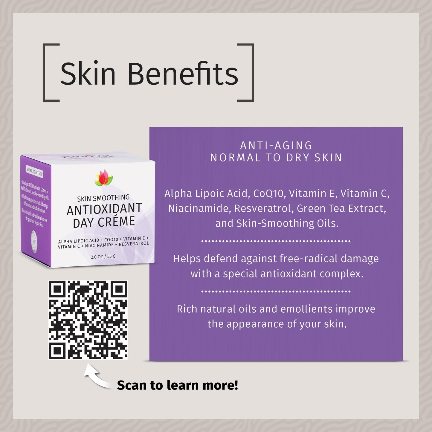 Reviva Labs Antioxidant Skin Smoothing Day Cream 2 Ounce Beauty & Personal Care Reviva Labs