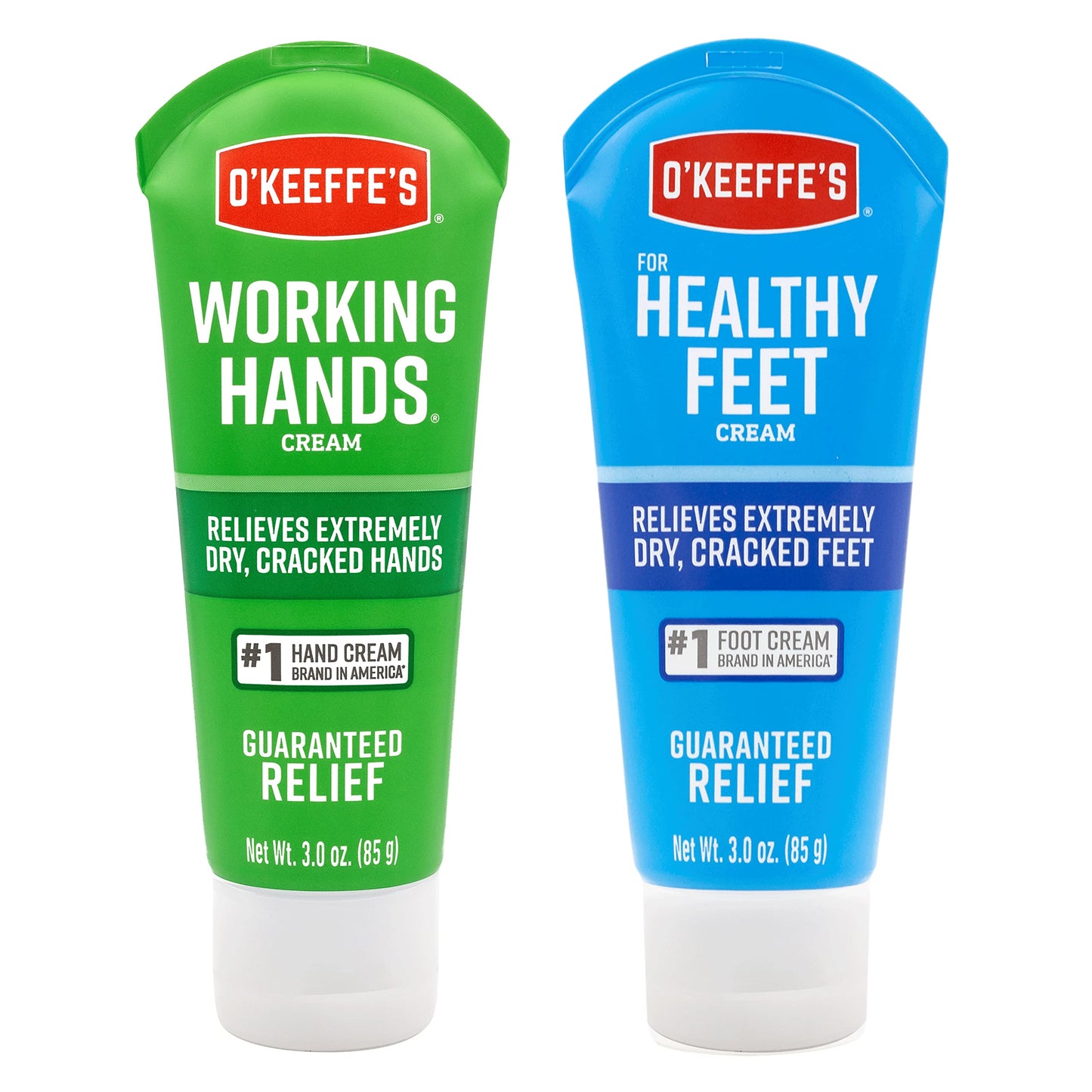 O'Keeffe's Working Hands Hand Cream (3 oz Tube) and Healthy Feet Foot Cream (3 oz Tube) - Repairing Skincare for Extremely Dry, Cracked Hands Beauty & Personal Care O'Keeffe's