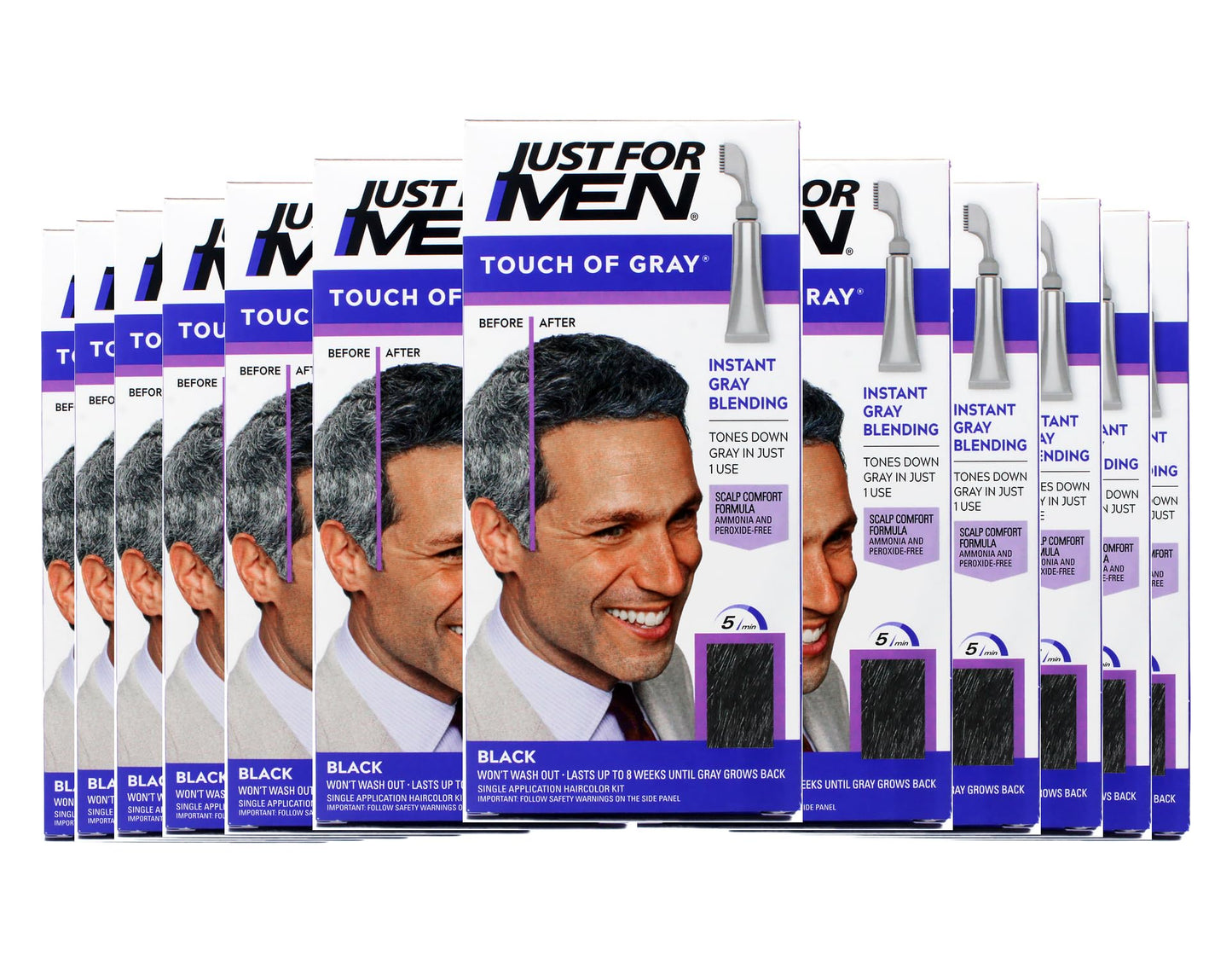 Just for Men Touch of Gray Hair Treatment, Black T-55 (Pack of 12) Beauty & Personal Care Just for Men