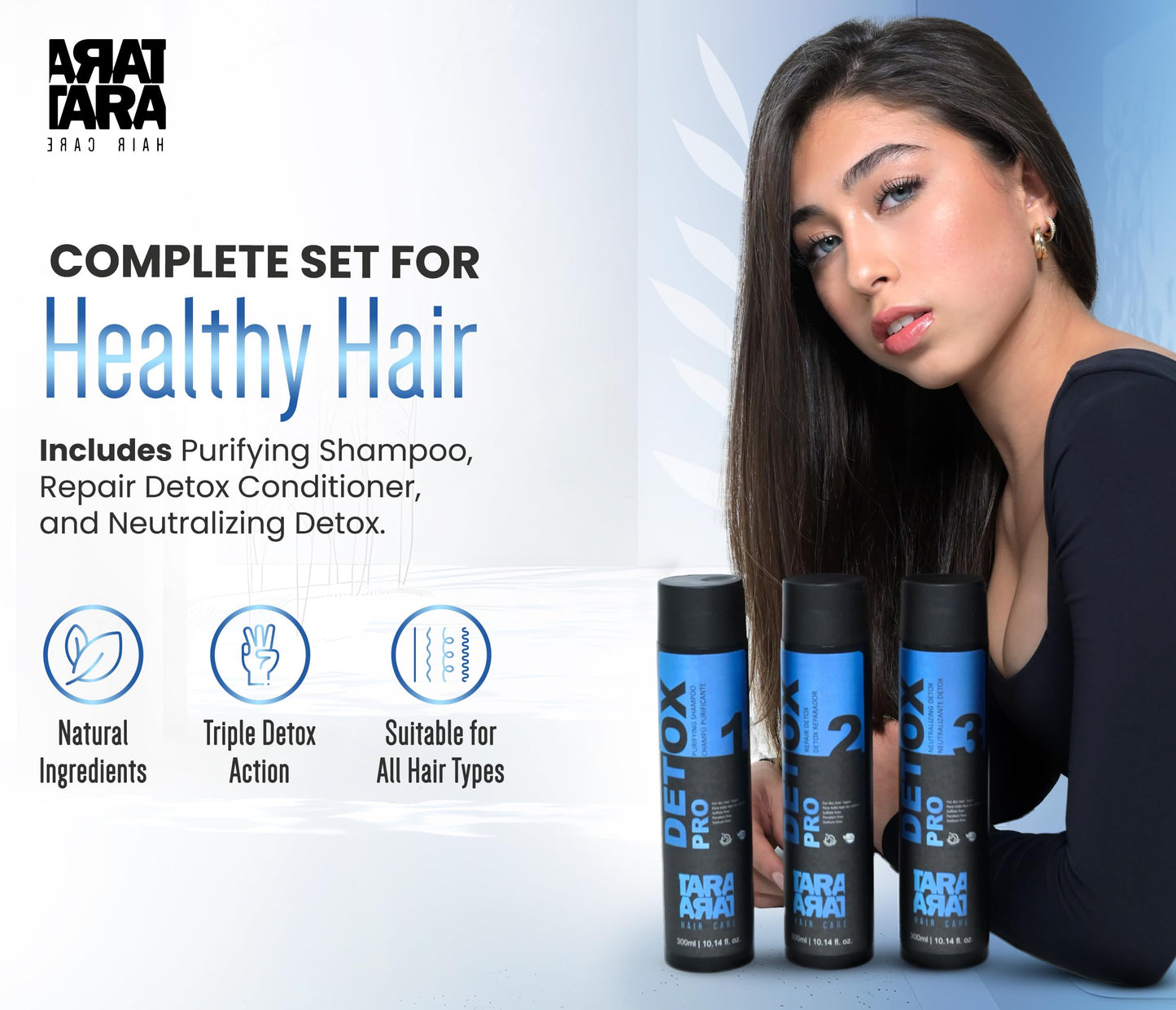 TARA HAIR CARE Detox Pro Treatment Set: Purifying Shampoo, Repair Conditioner, and Neutralizing - Sulfate Free, Color Safe Hair Shampoo Beauty & Personal Care Tara Hair Care