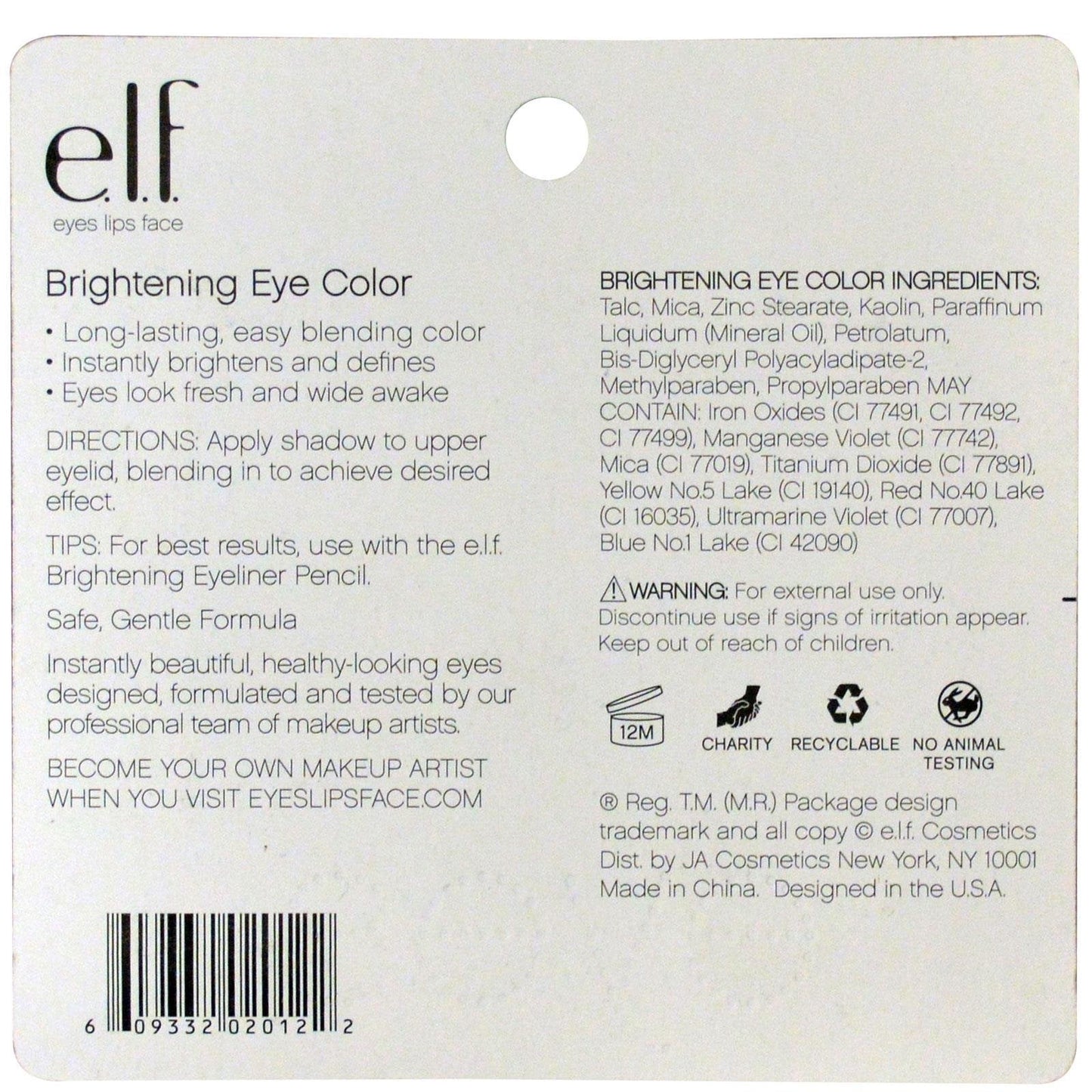 e.l.f. Cosmetics Brightening Eye Color - Brownstone Beauty & Personal Care e.l.f.