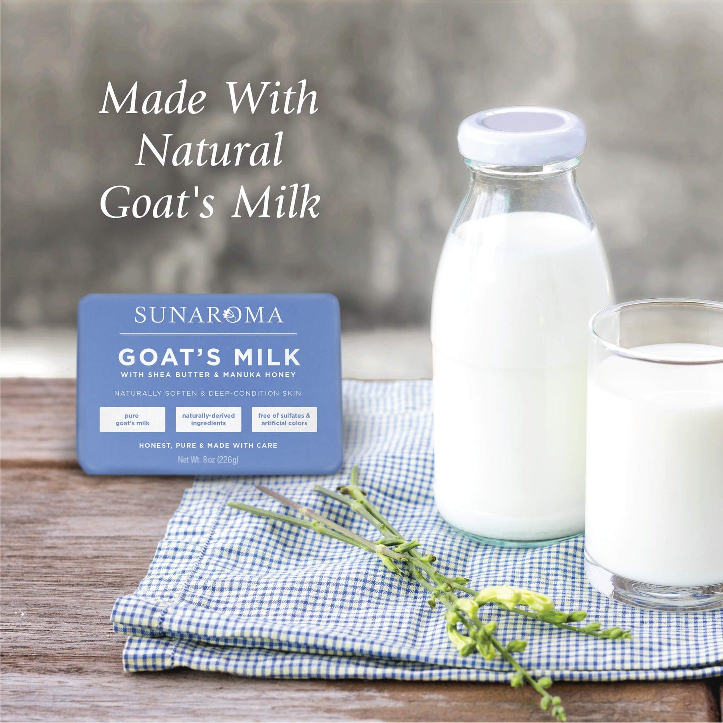 Sunaroma Goat's Milk W/ Shea Butter & Manuka Honey Soap (8 Ounce) Beauty & Personal Care SUNAROMA