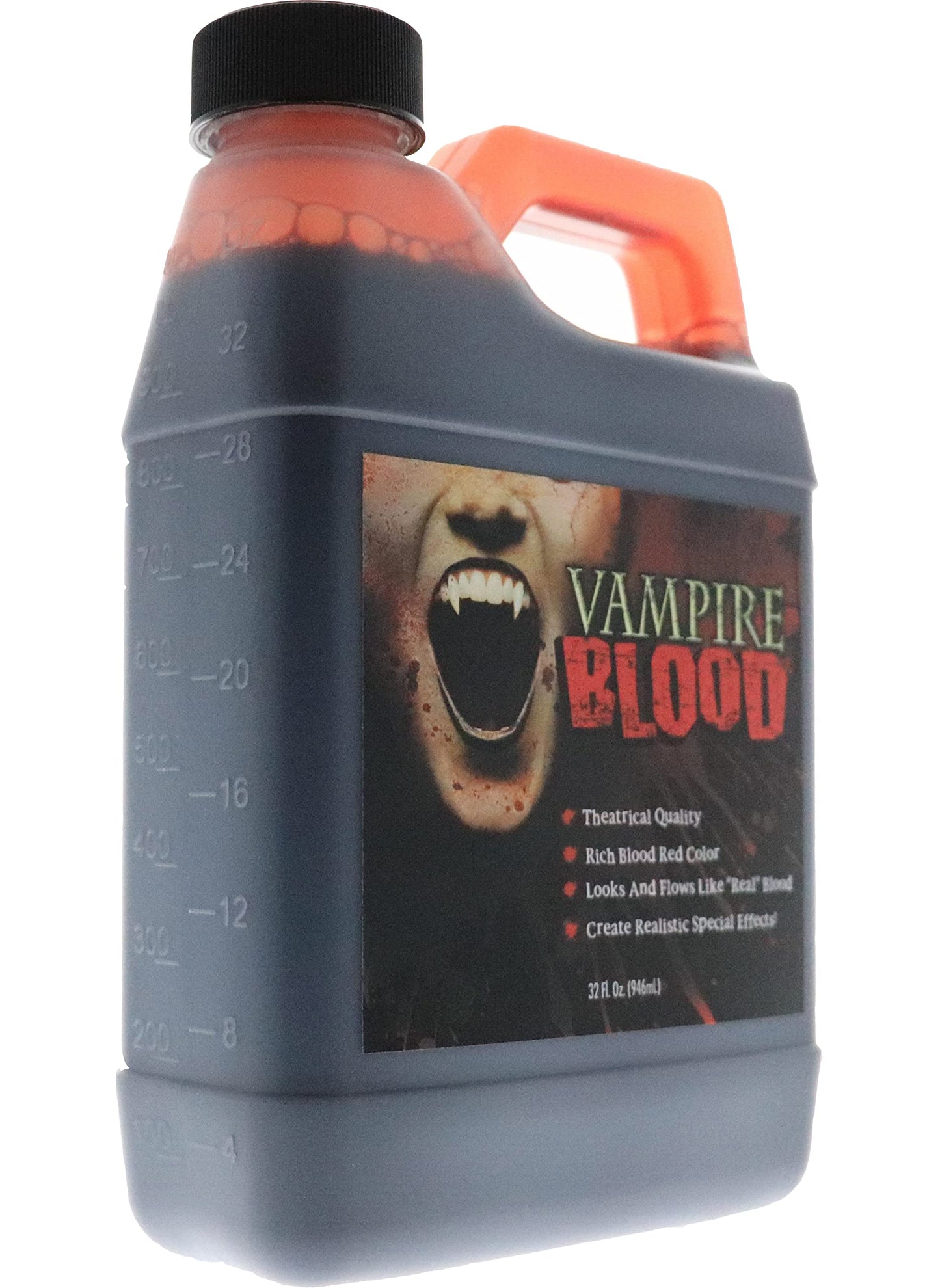 VAMPIRE BLOOD, Realistic Fake blood - 32oz - Theatrical Quality, Richly Pigmented Red Fake Blood for Halloween, Vampire, Zombie, Costume, Special Beauty & Personal Care LLF