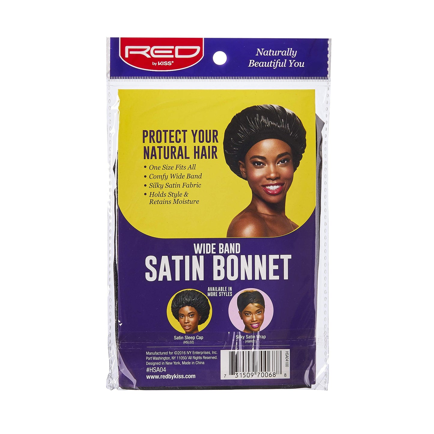 Red by Kiss Satin Bonnet Black (Wide Band) Beauty and Personal Care Red by Kiss