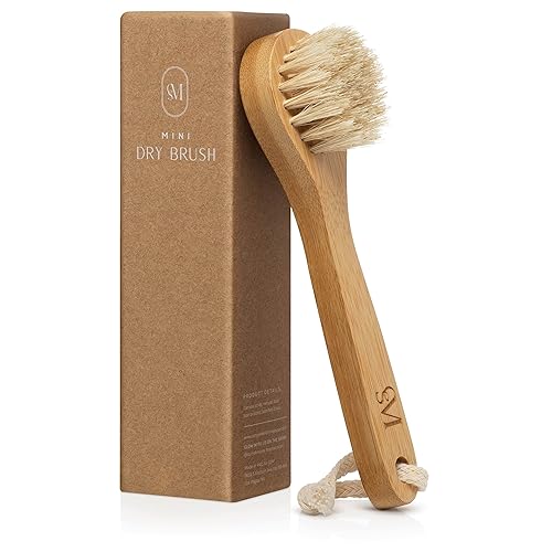 CSM Lymphatic Contour Face Brush - Natural Bristle Dry Brush for Face, Neck & Chest - Mini Facial Lymphatic Drainage Brush for Gentle Exfoliation Beauty & Personal Care C.S.M