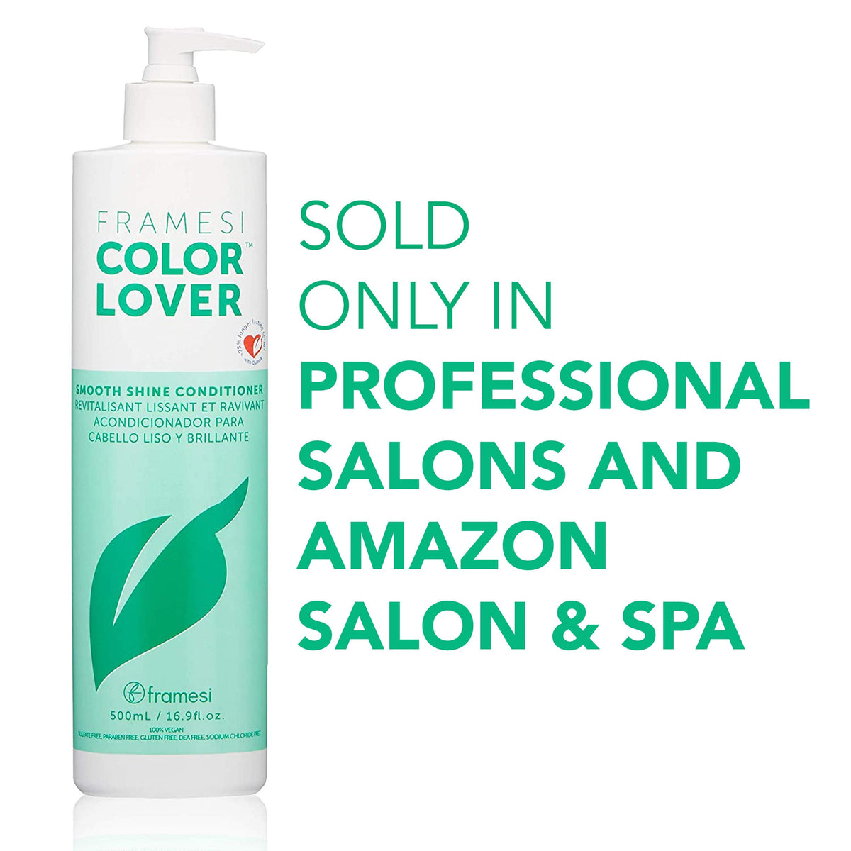 FRAMESI Color Lover Smooth Shine Conditioner, 16.9 fl oz, Sulfate Free Conditioner with Coconut Oil and Quinoa, Color Treated Hair Beauty & Personal Care FRAMESI
